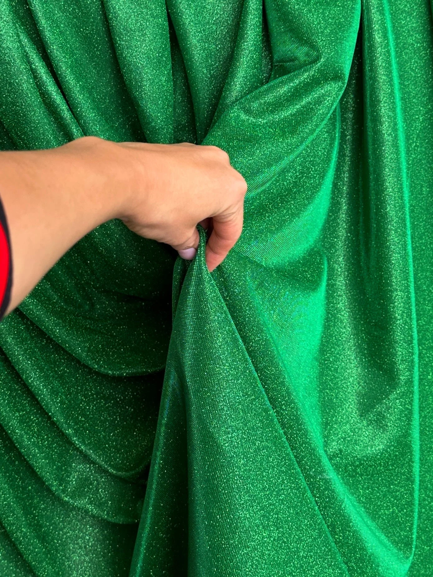 Green Stretch Metallic Lurex - Image 4