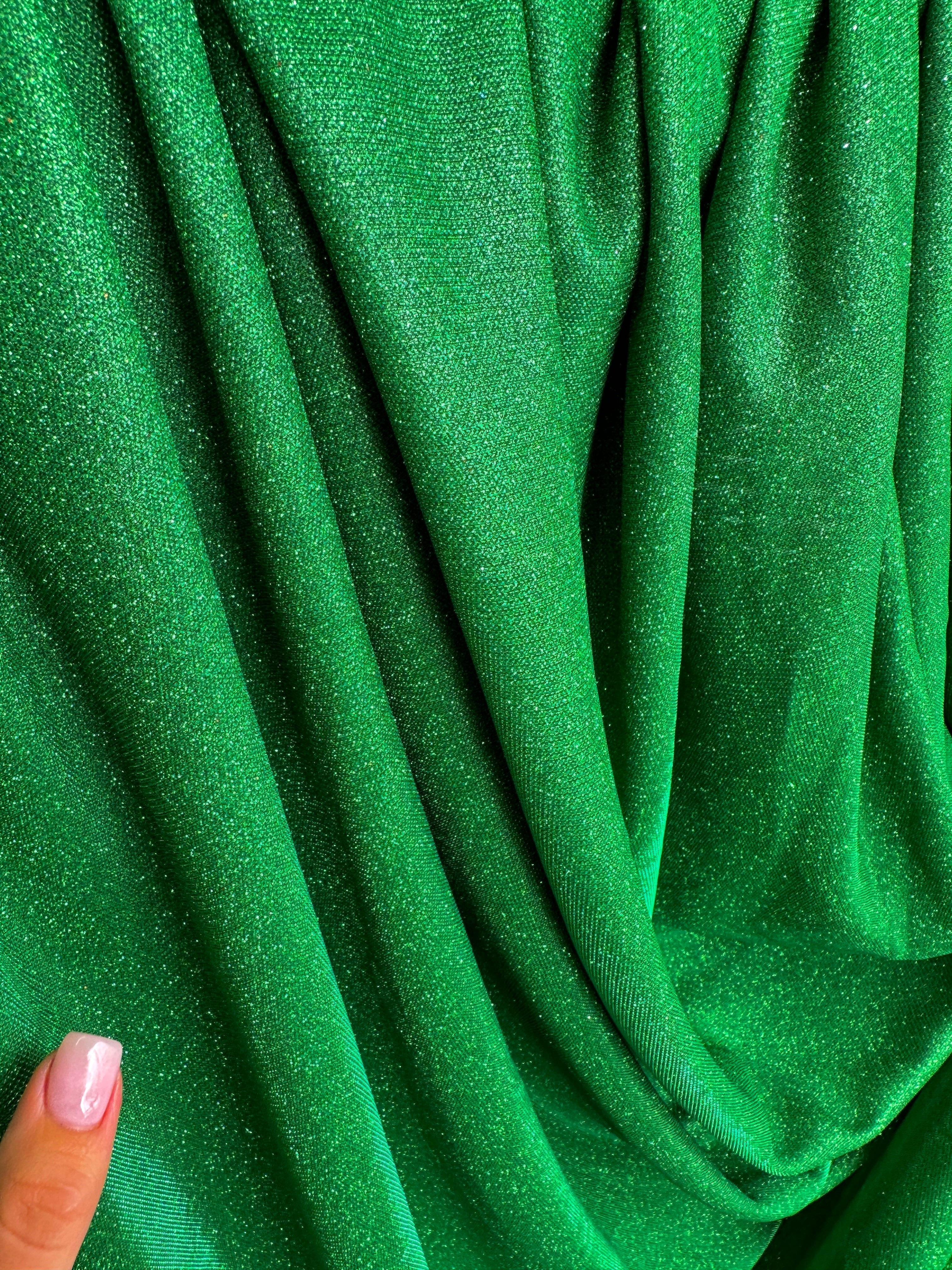 Green Stretch Metallic Lurex - Image 5