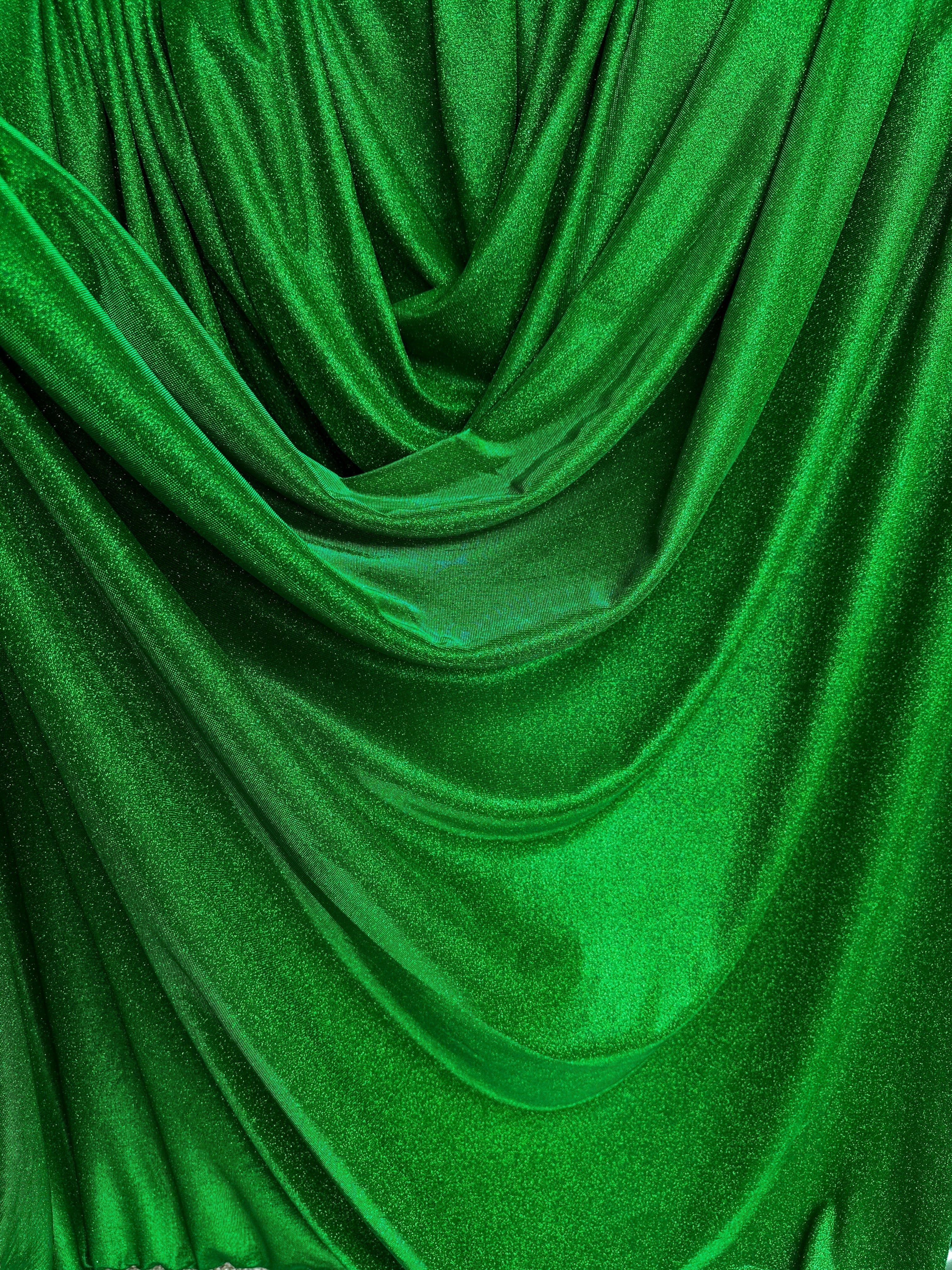 Green Stretch Metallic Lurex - Image 8