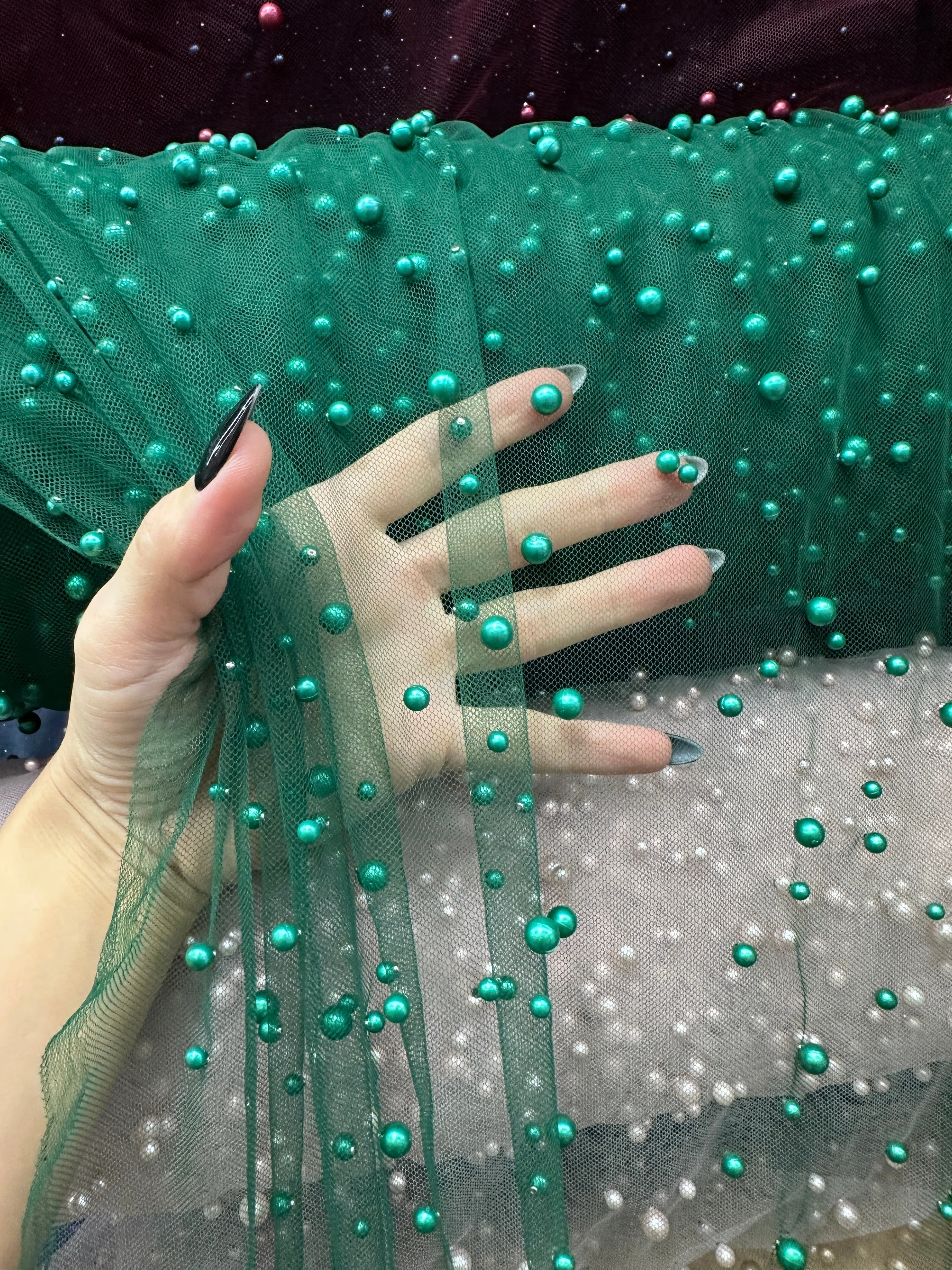 Green Pearl Tulle - Image 4