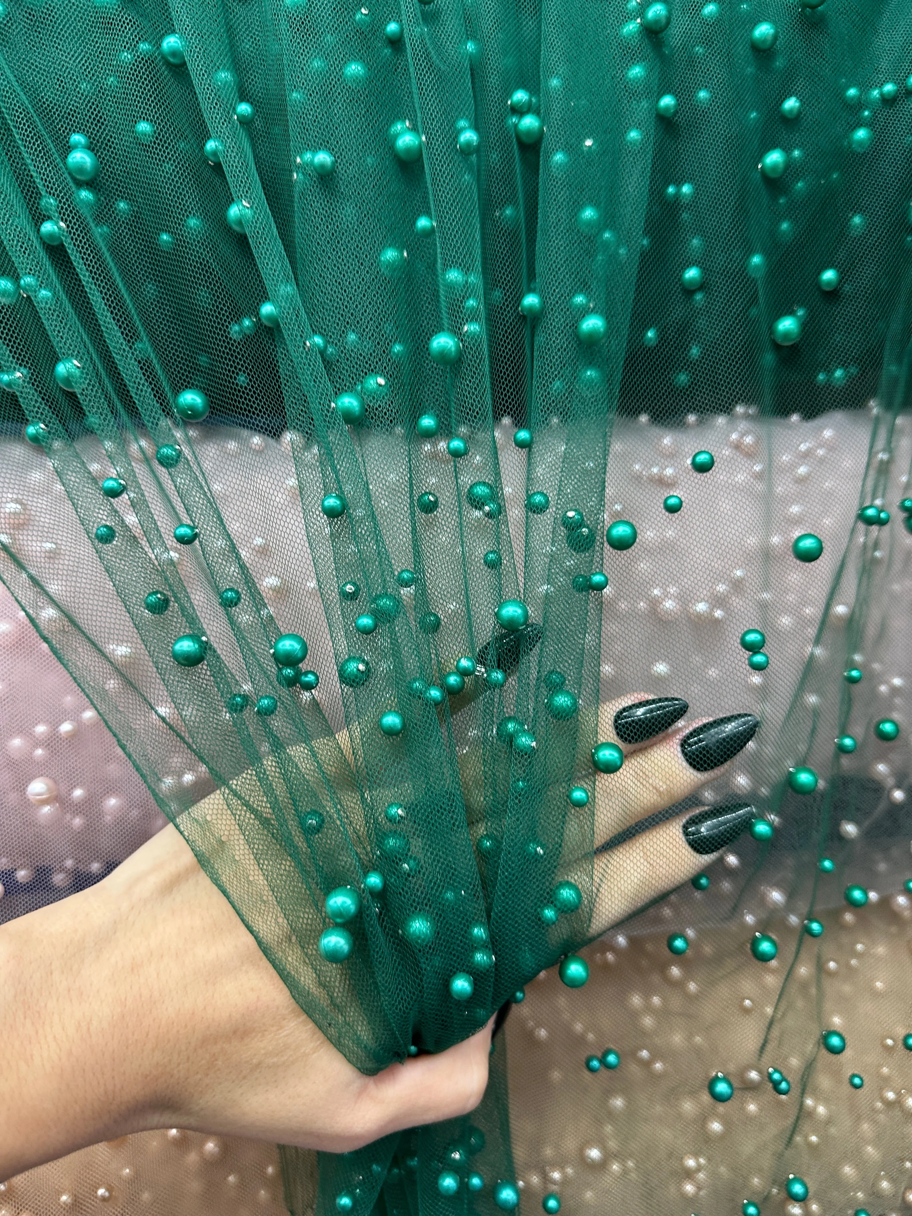 Green Pearl Tulle - Image 5