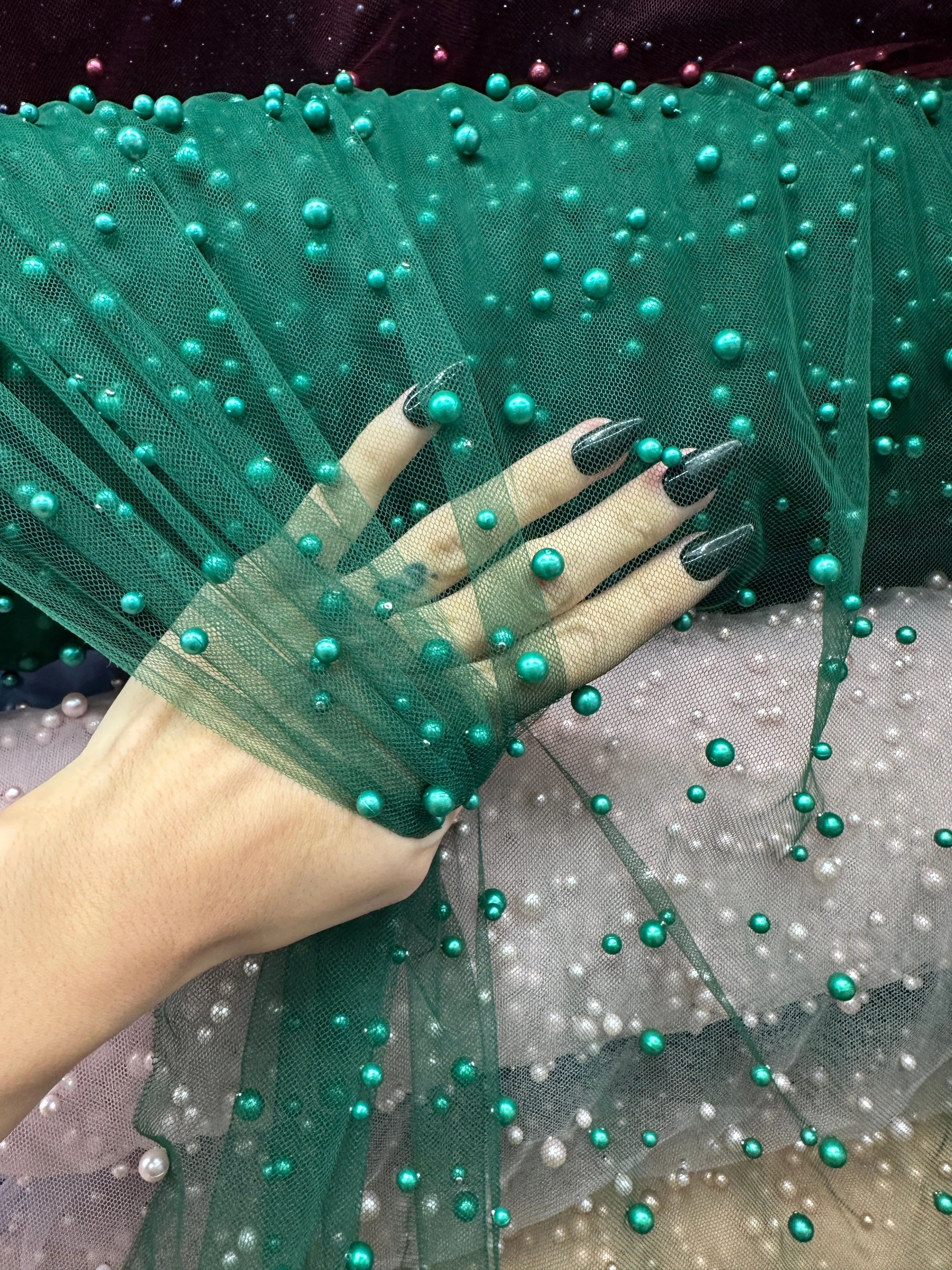 Green Pearl Tulle - Image 7