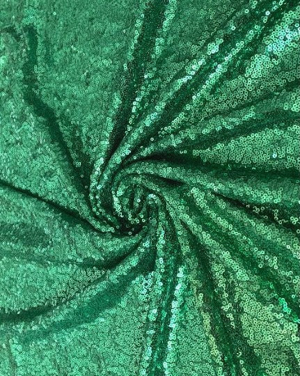 Kelly Green Stretch Sequin on Mesh