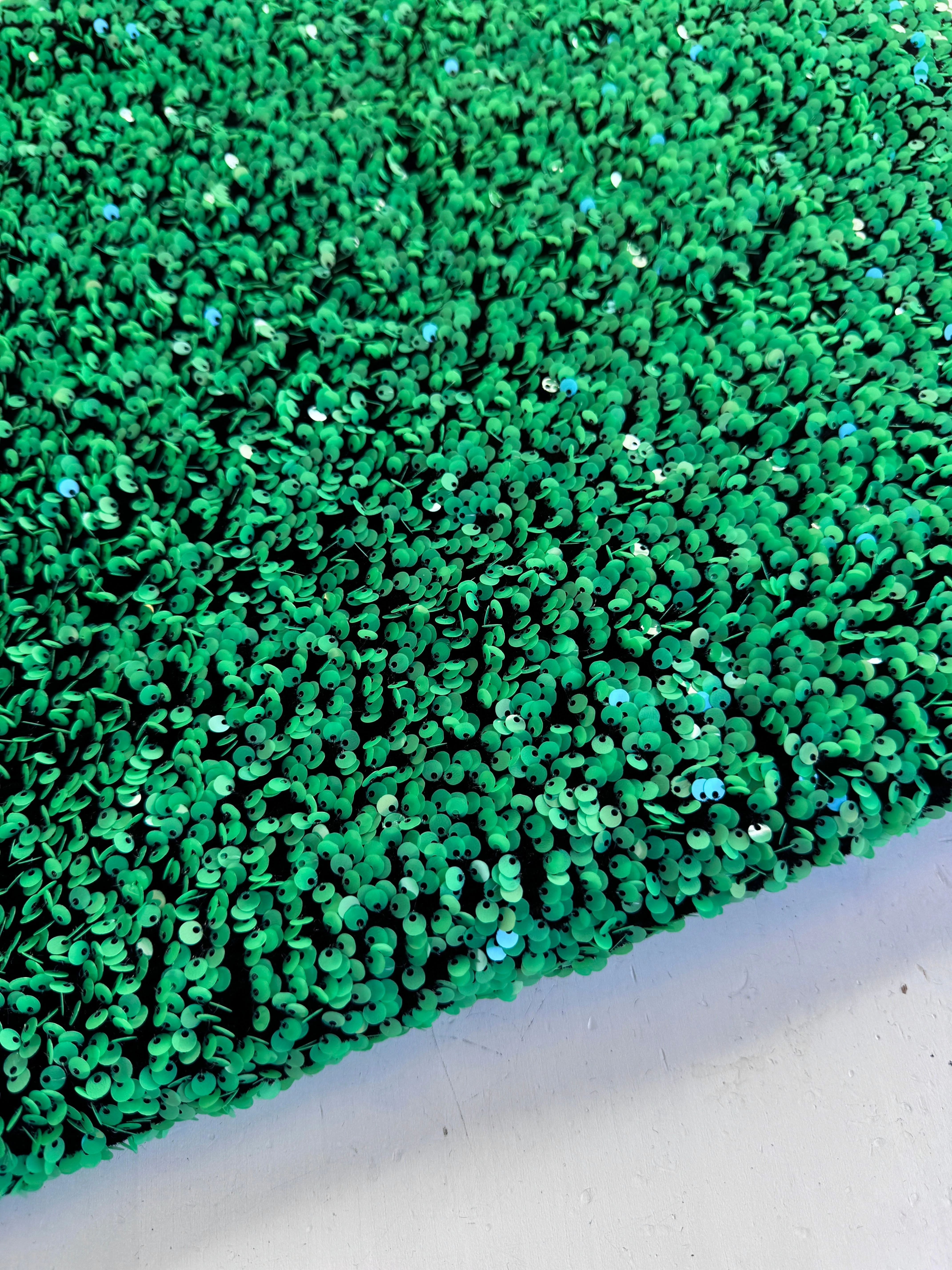 Green Sequin on Black Velvet - Image 10