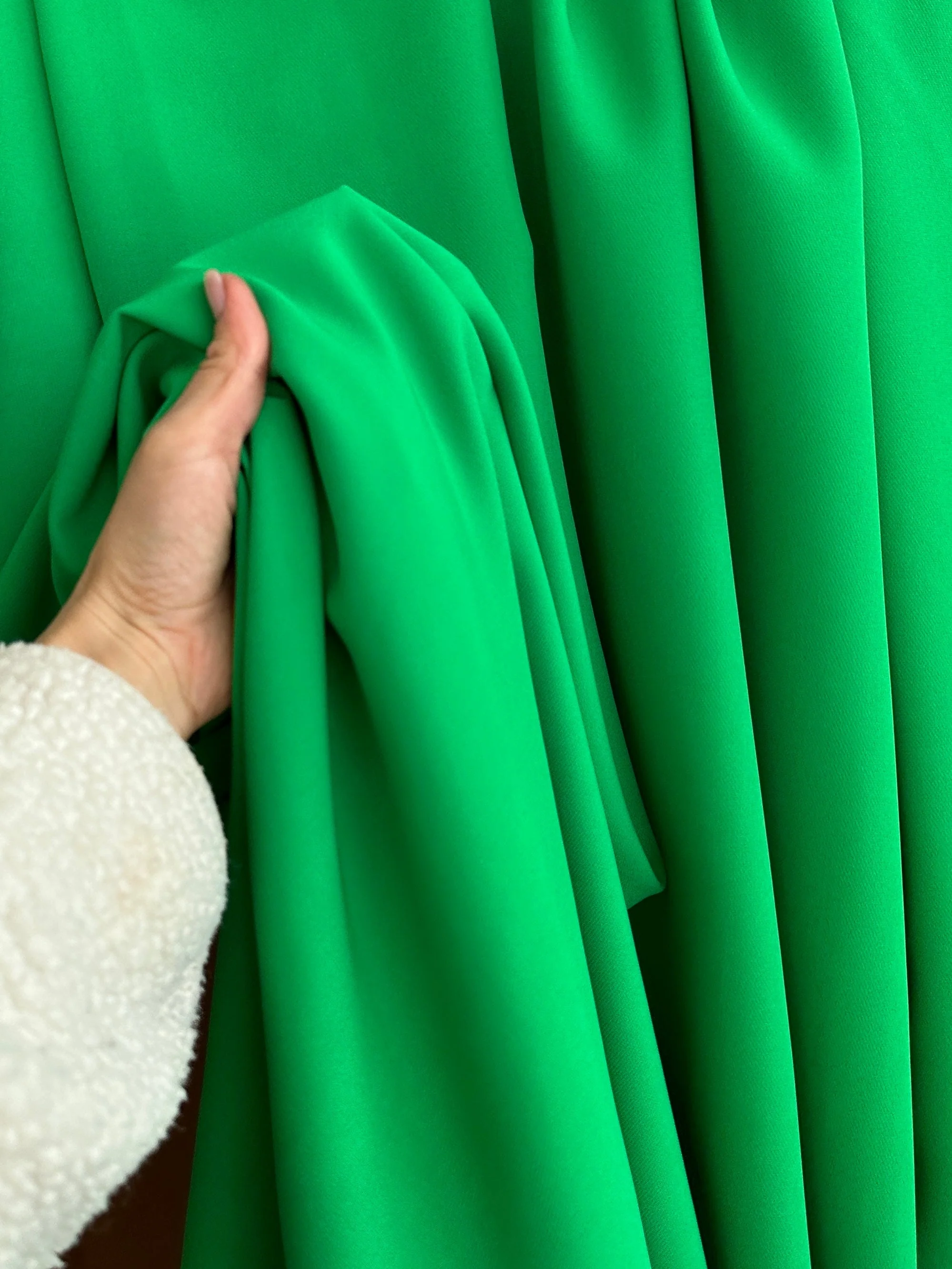 Green Stretch Crepe - Image 3