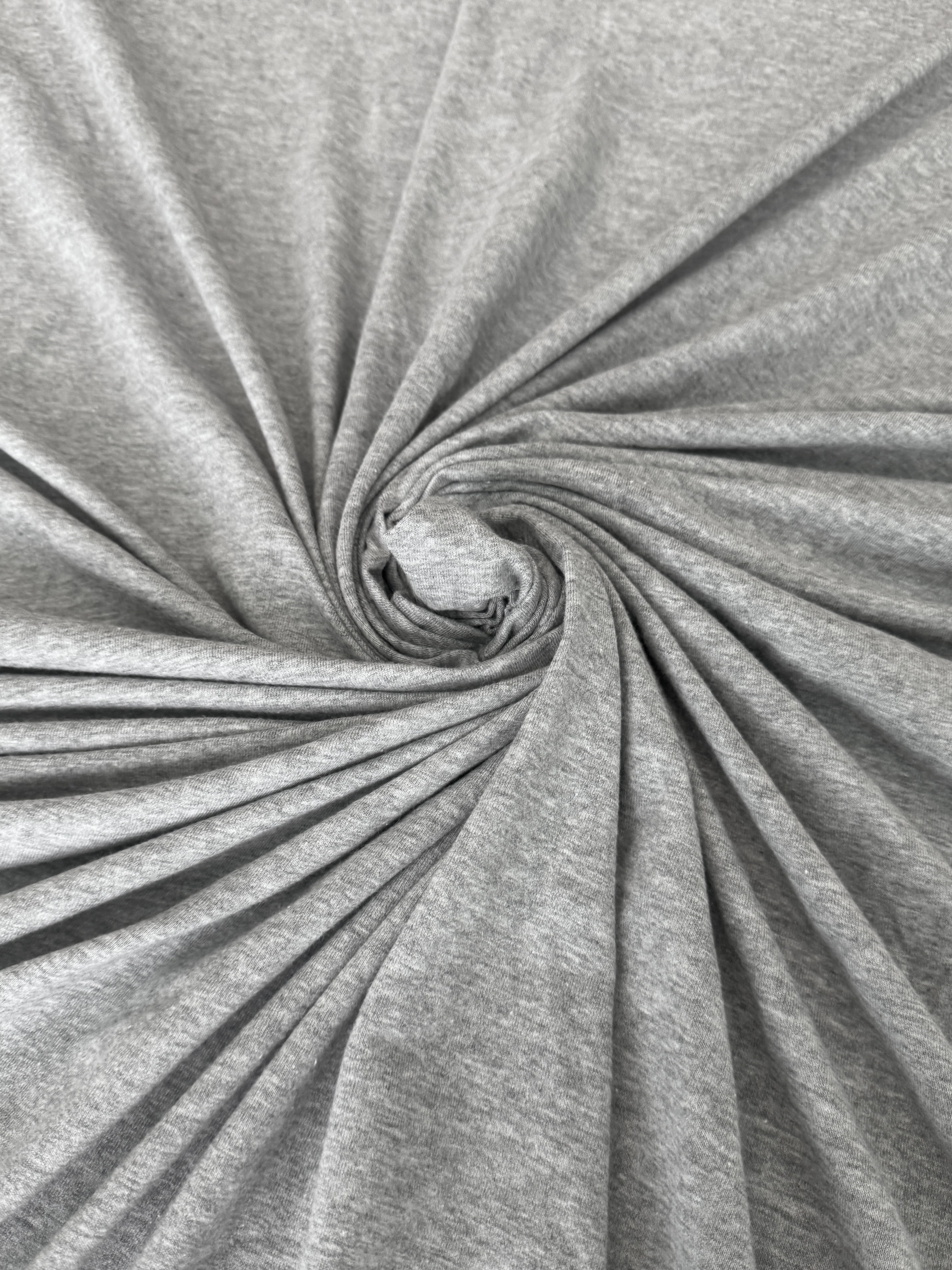 Heather Gray Spun Cotton Jersey Knit