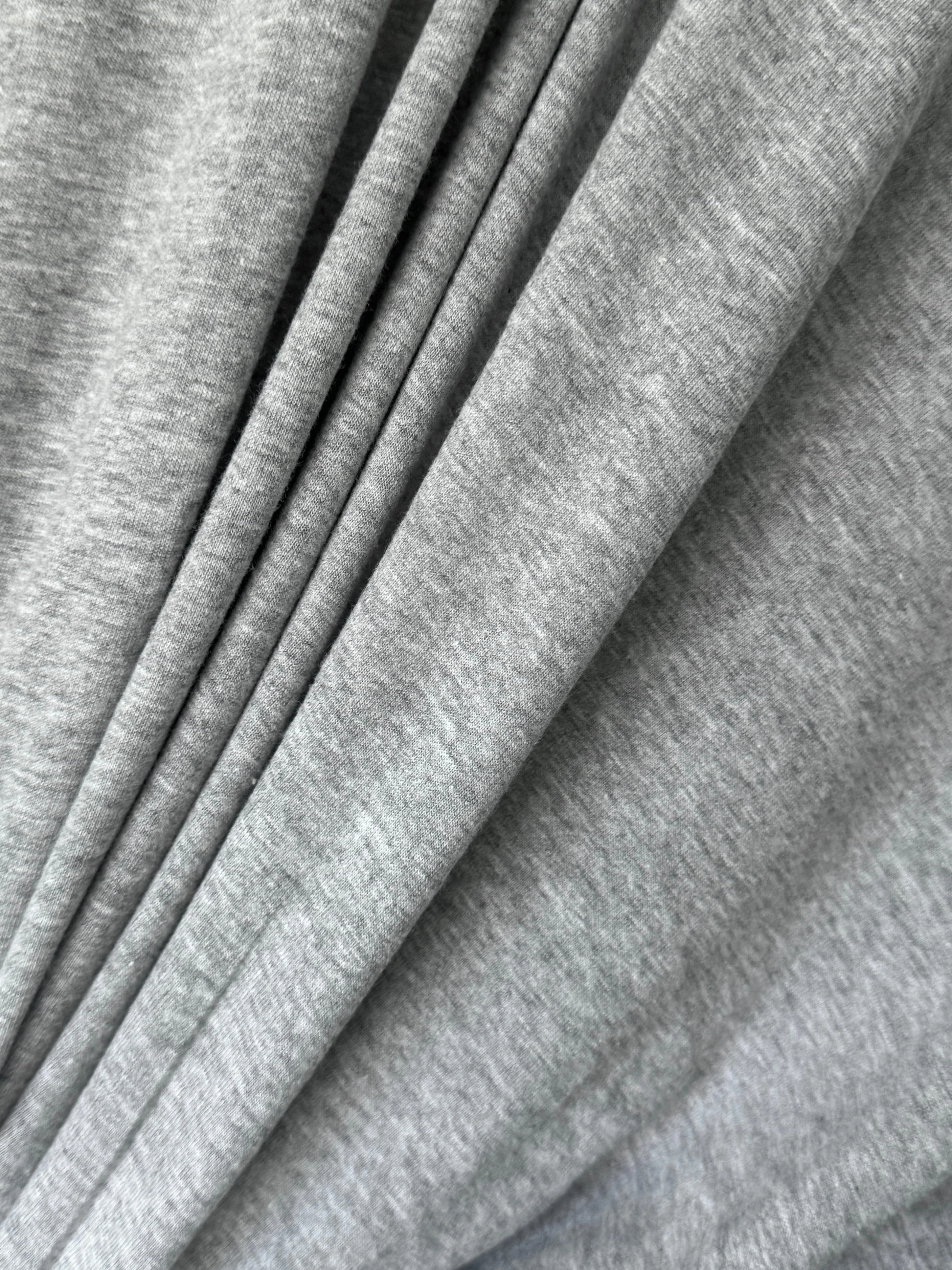 Heather Gray Spun Cotton Jersey Knit - Image 3