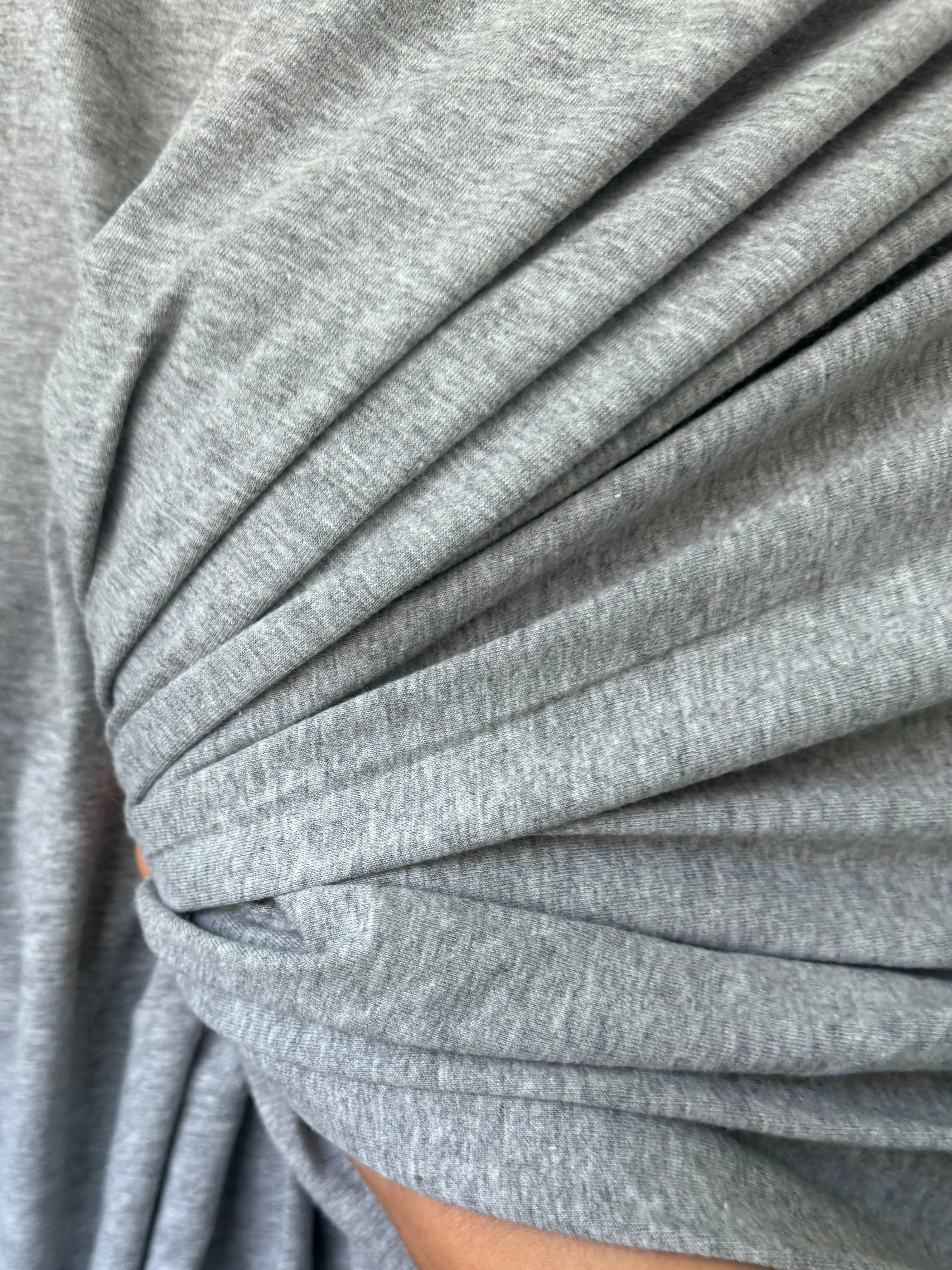 Heather Gray Spun Cotton Jersey Knit - Image 5