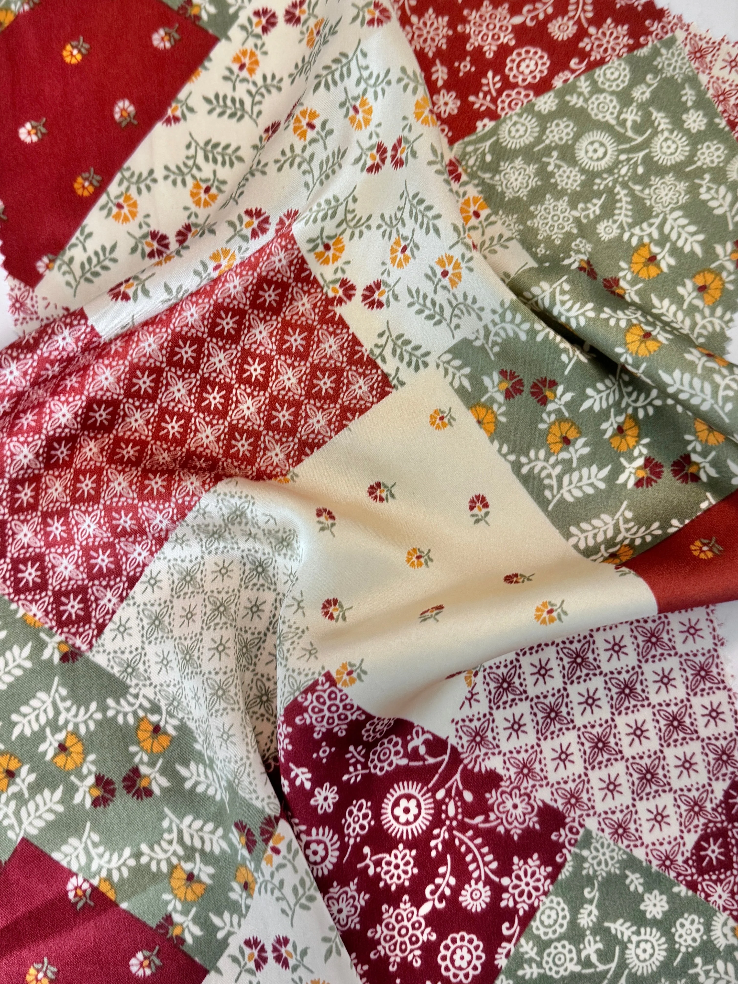 Hippie Style Floral Print Satin - Image 5