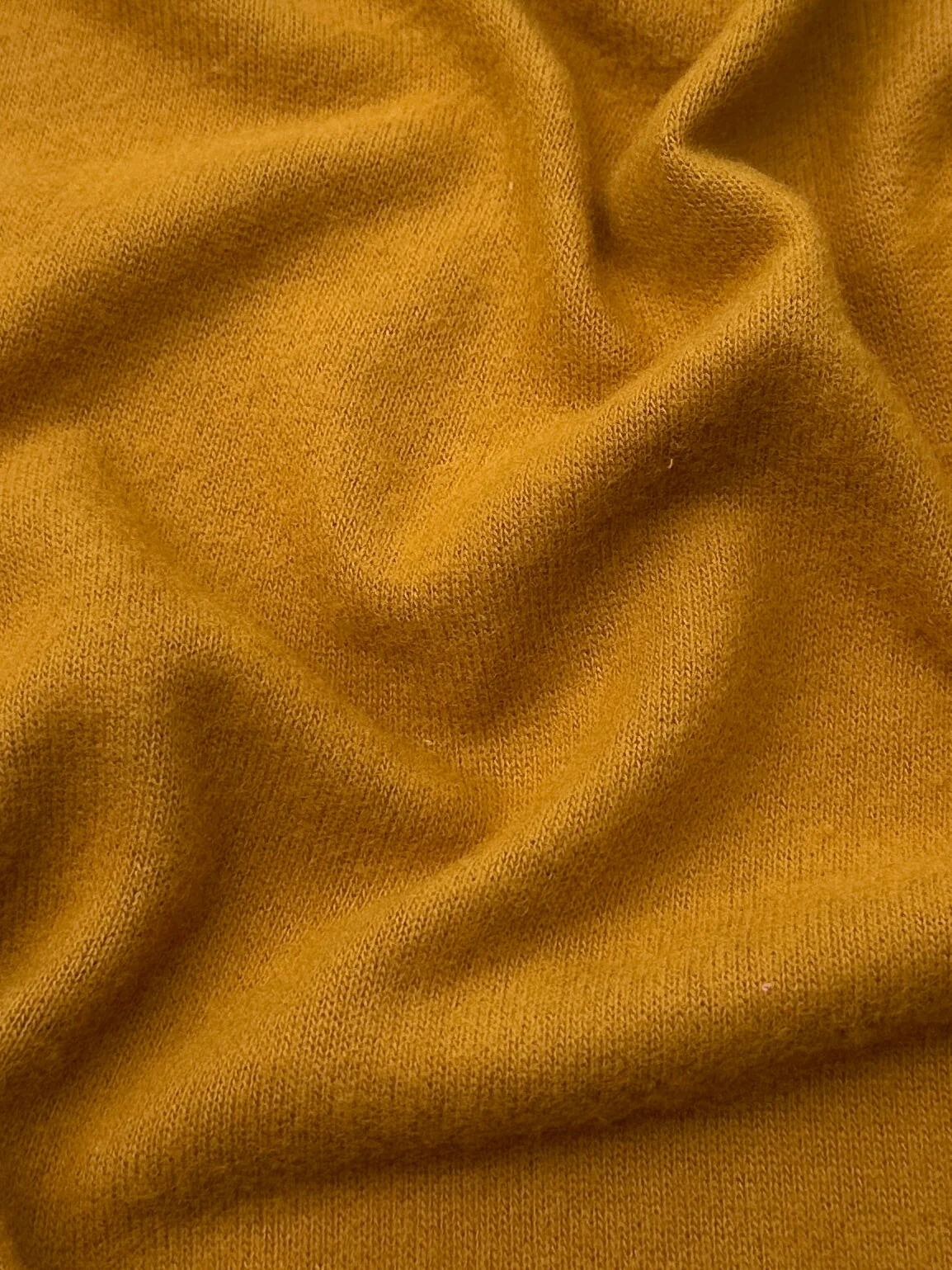 Honey Mustard Buttery Spandex Faux Cashmere Knit
