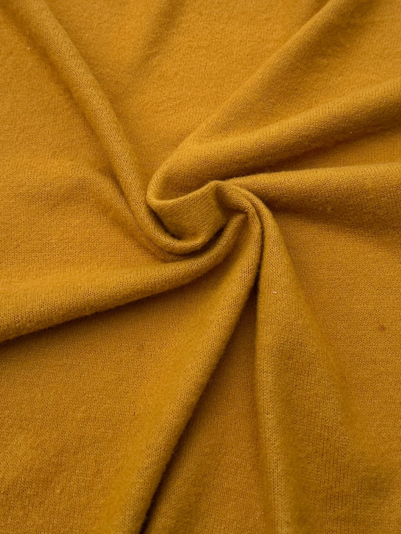 Honey Mustard Buttery Spandex Faux Cashmere Knit - Image 2