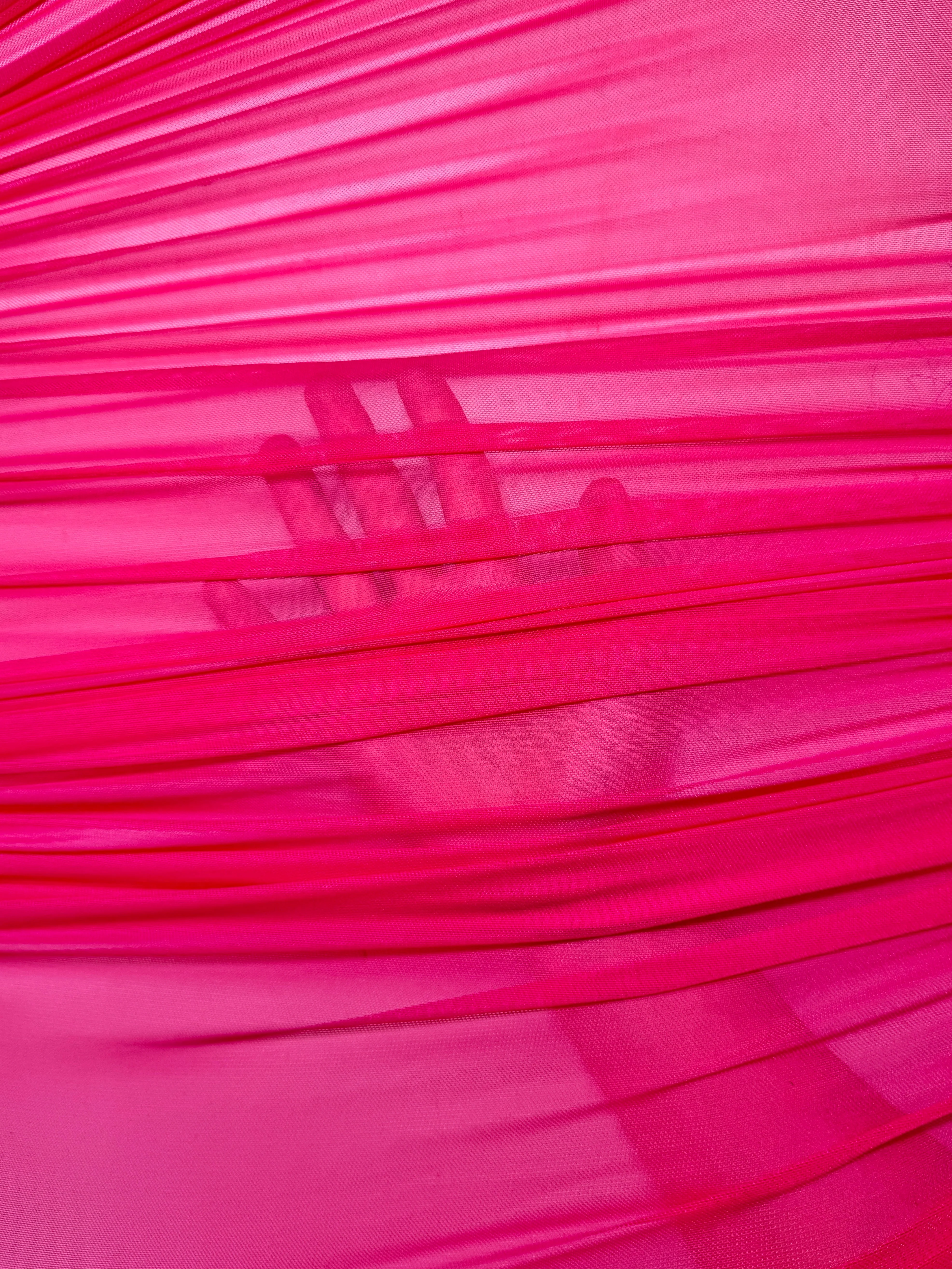 Hot Pink 4 Way Stretch Power Mesh - Image 4