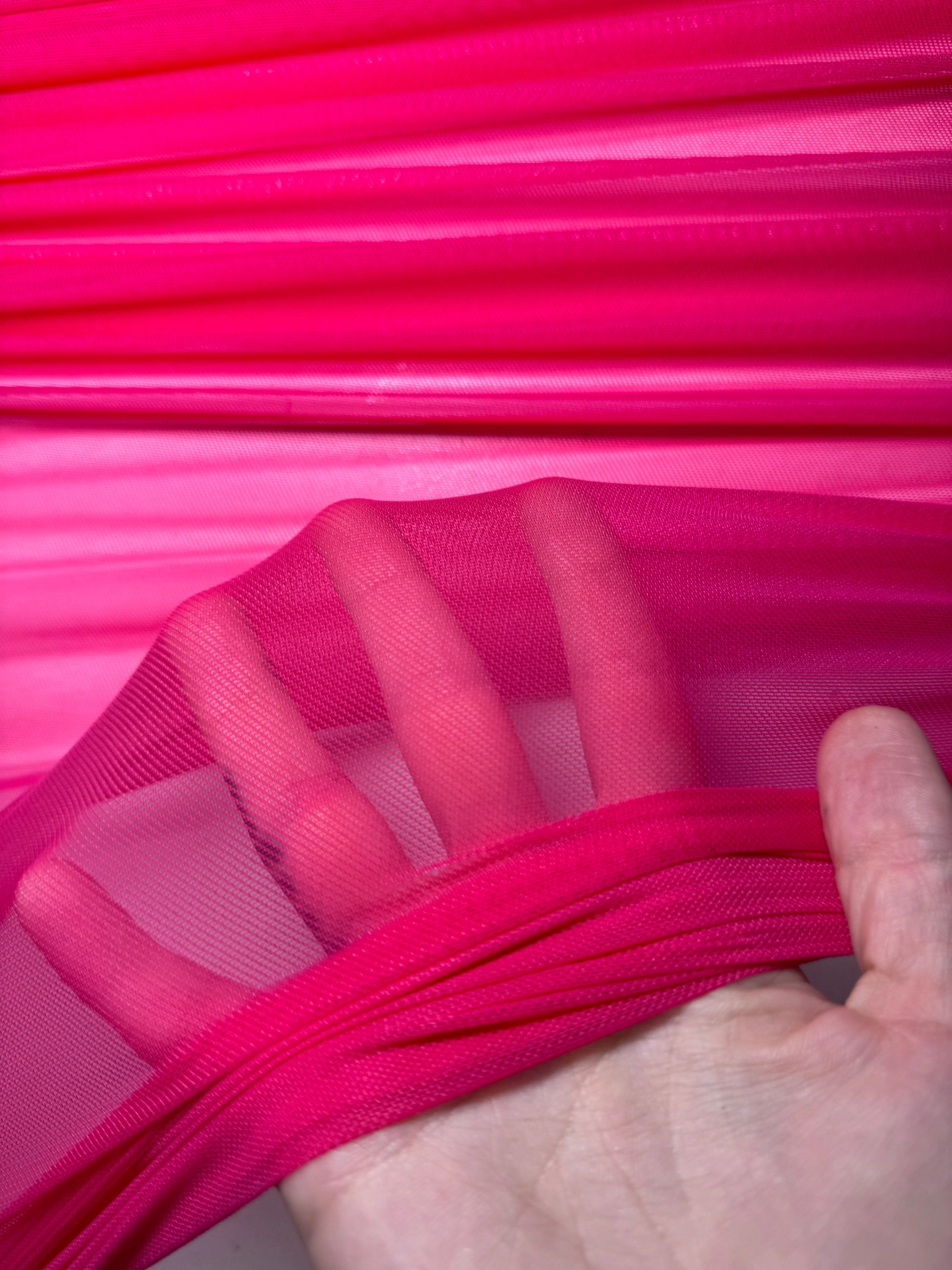 Hot Pink 4 Way Stretch Power Mesh - Image 5