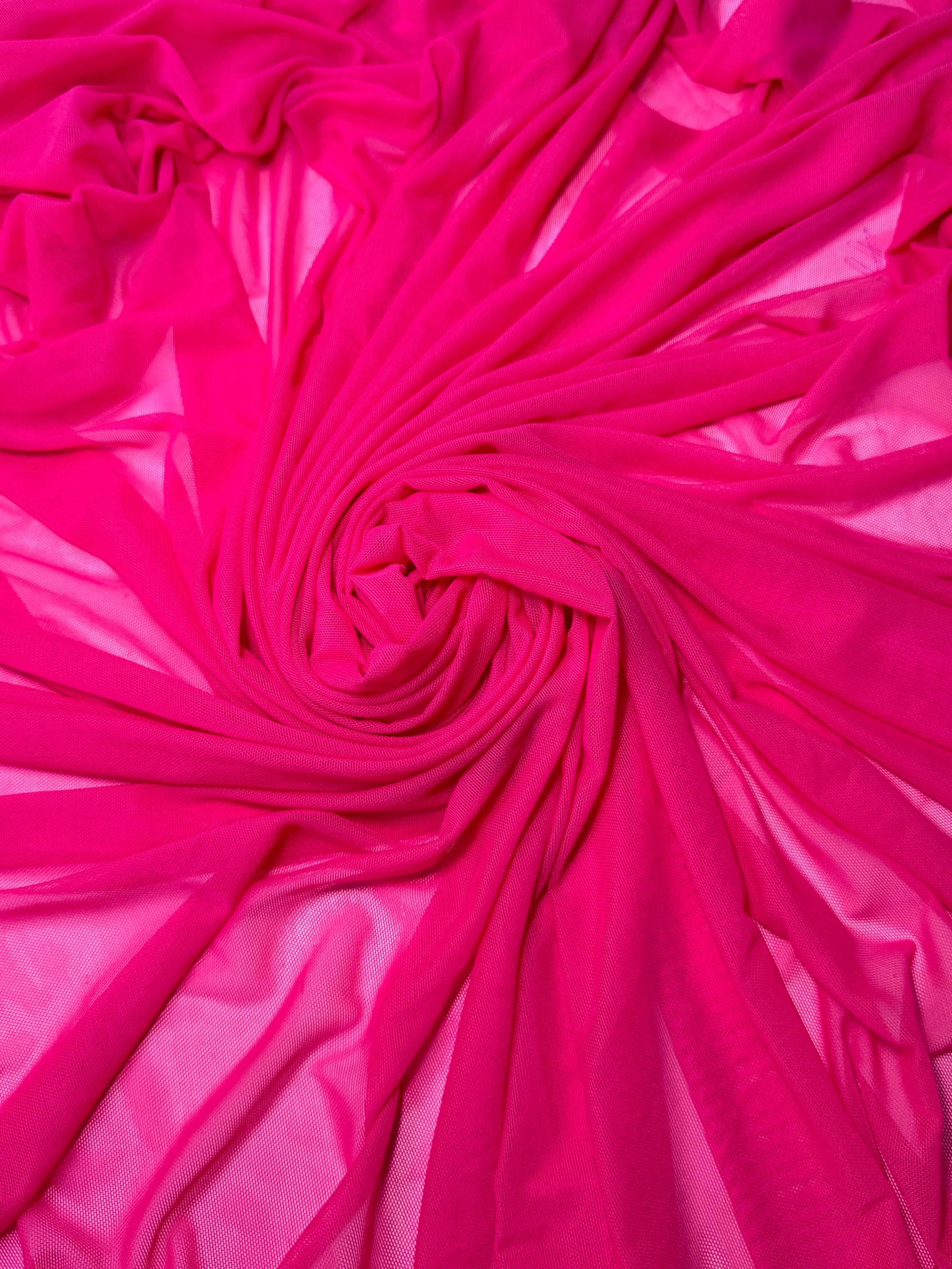 Hot Pink 4 Way Stretch Power Mesh - Image 6