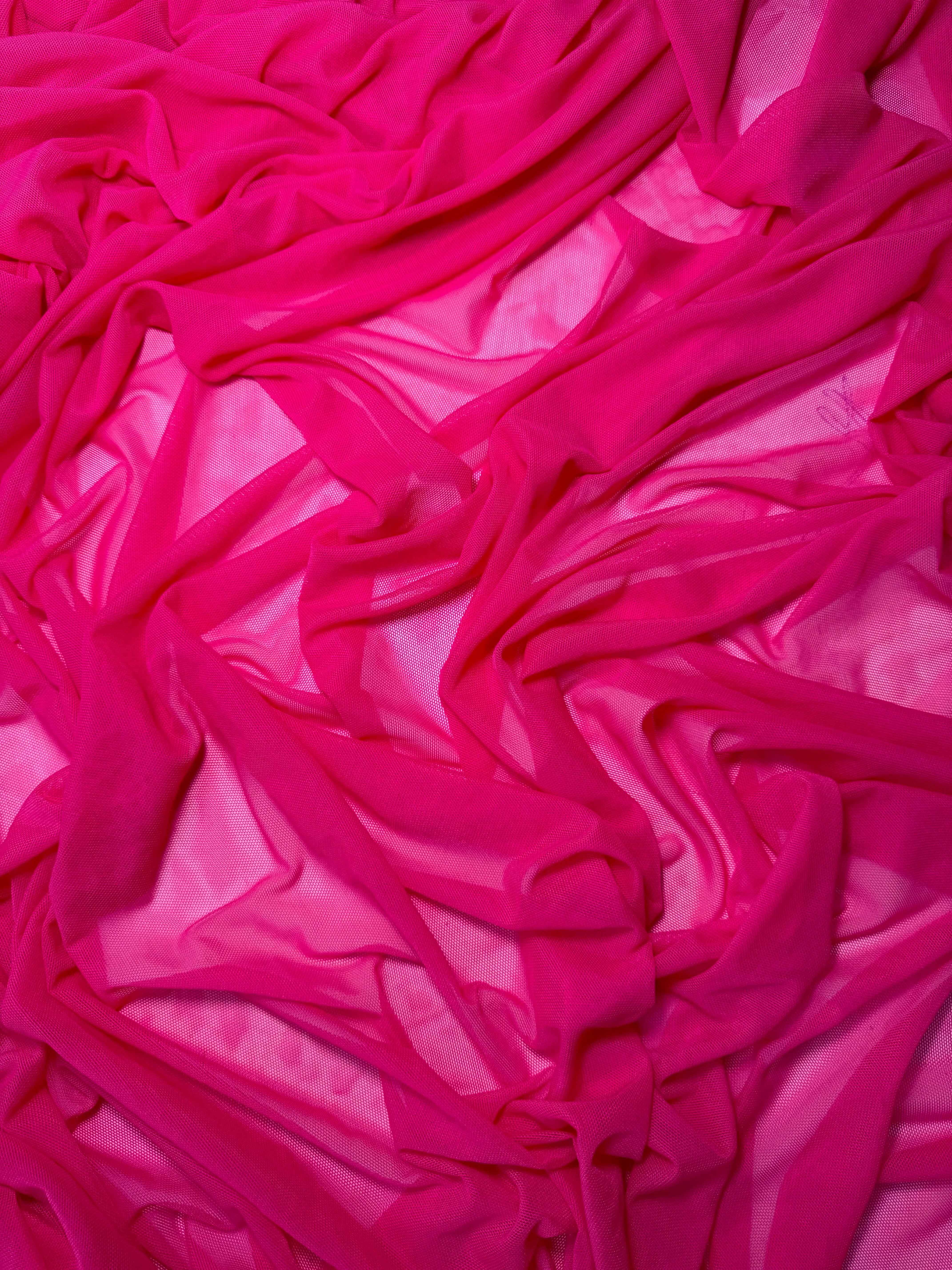 Hot Pink 4 Way Stretch Power Mesh - Image 8
