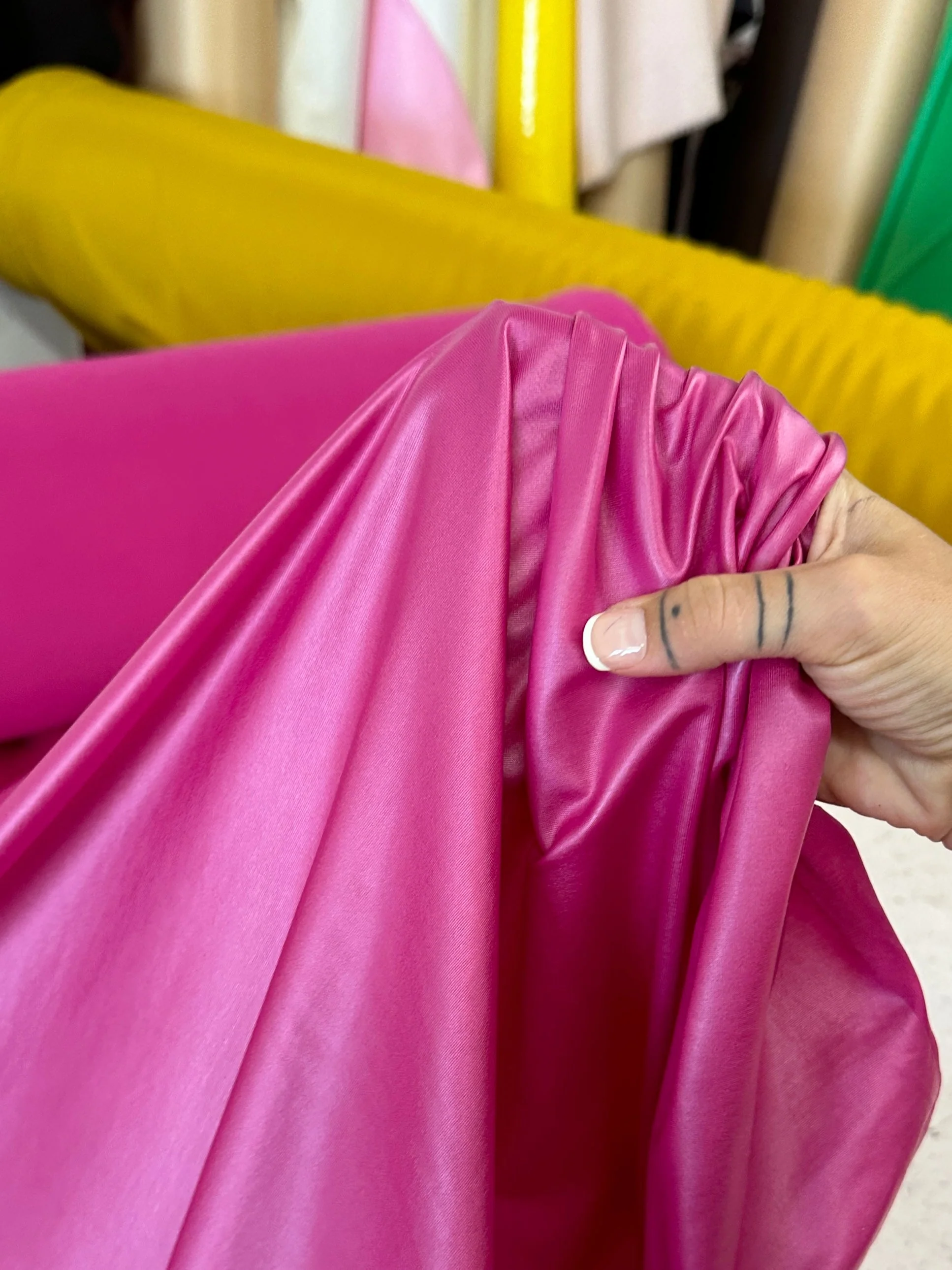 Hot Pink 4 Way Stretch Faux Leather - Image 2
