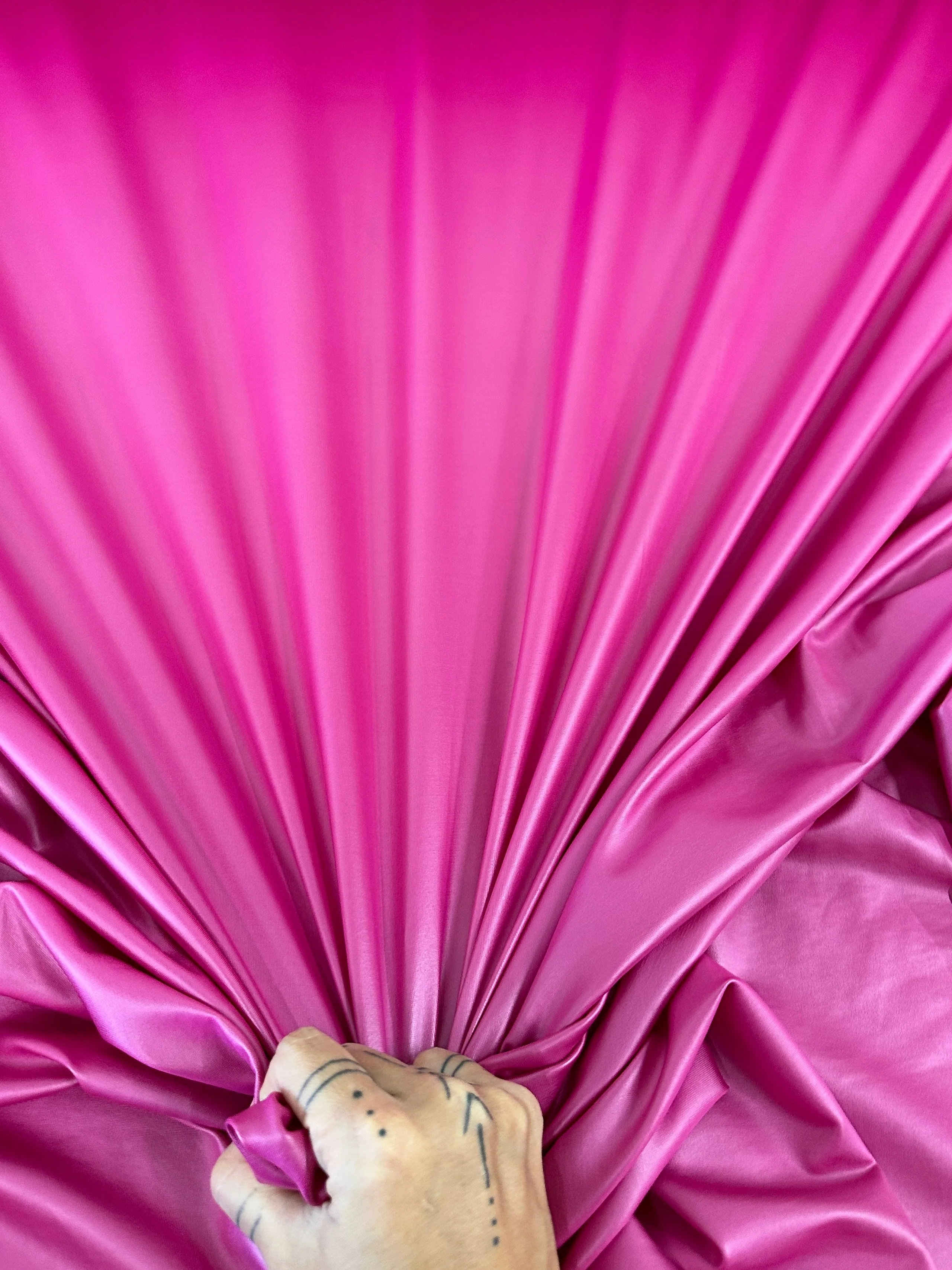 Hot Pink 4 Way Stretch Faux Leather - Image 4