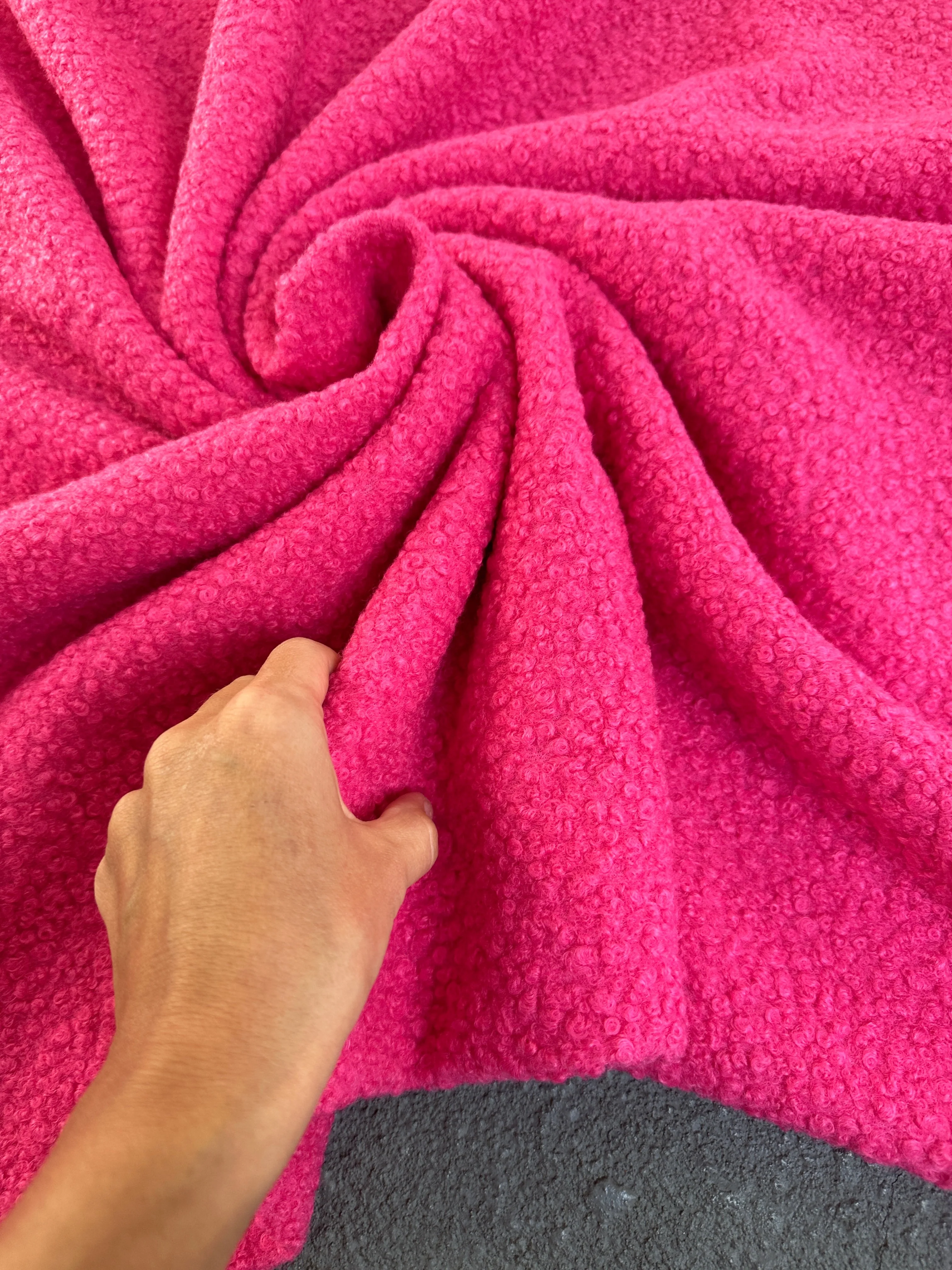 Hot Pink Premium Lamb Faux Wool - Image 3