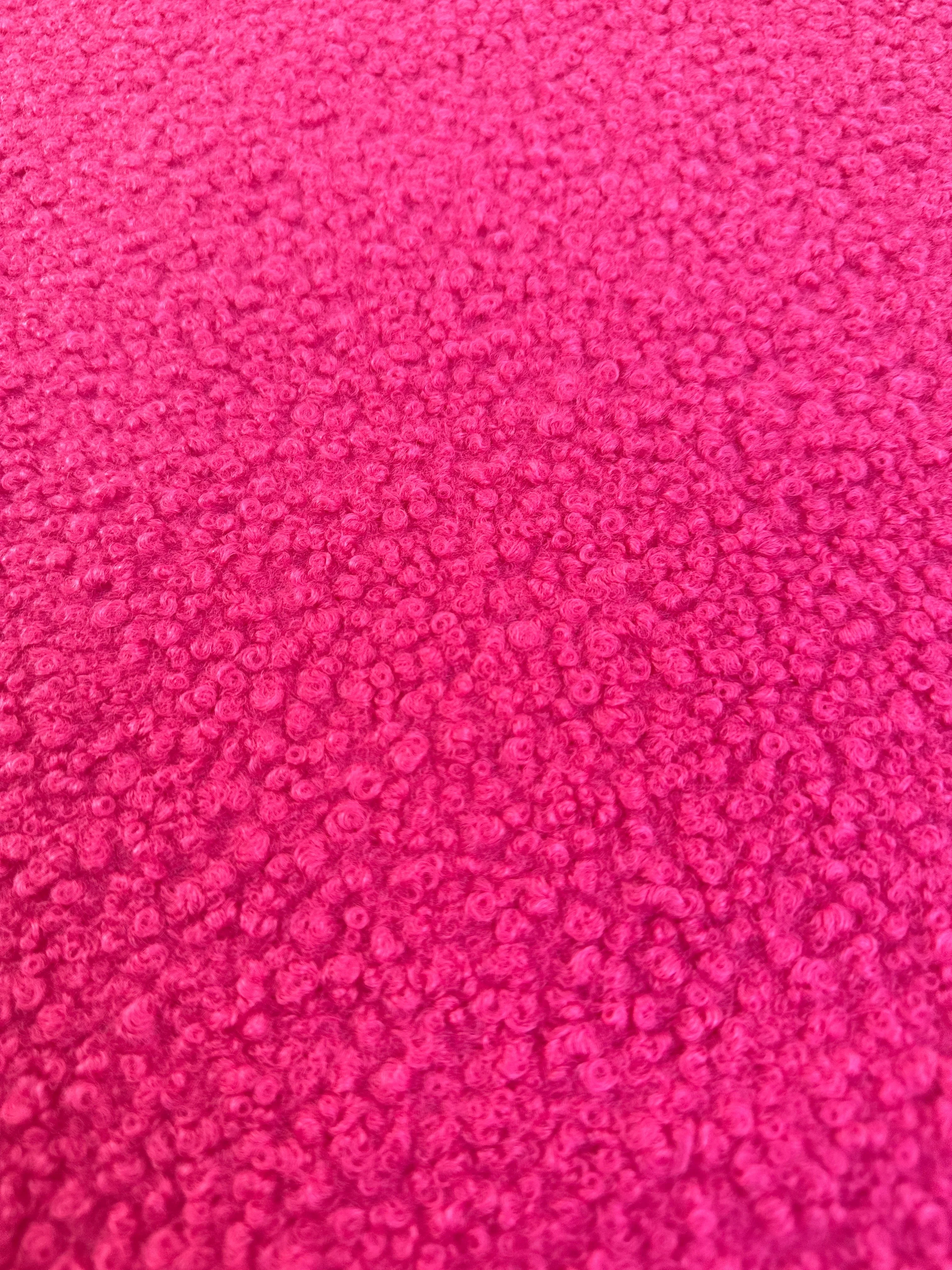 Hot Pink Premium Lamb Faux Wool - Image 4