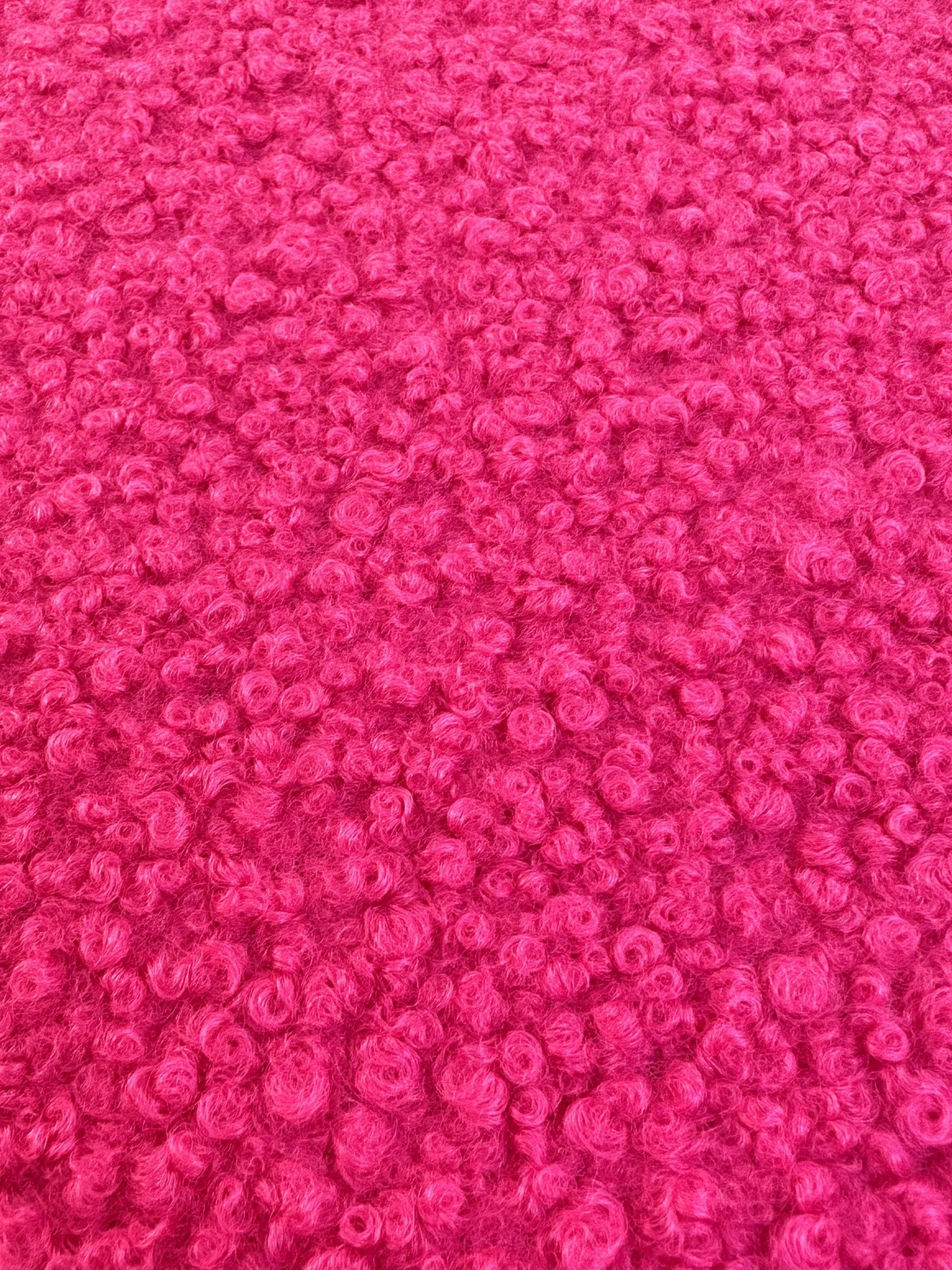 Hot Pink Premium Lamb Faux Wool - Image 5