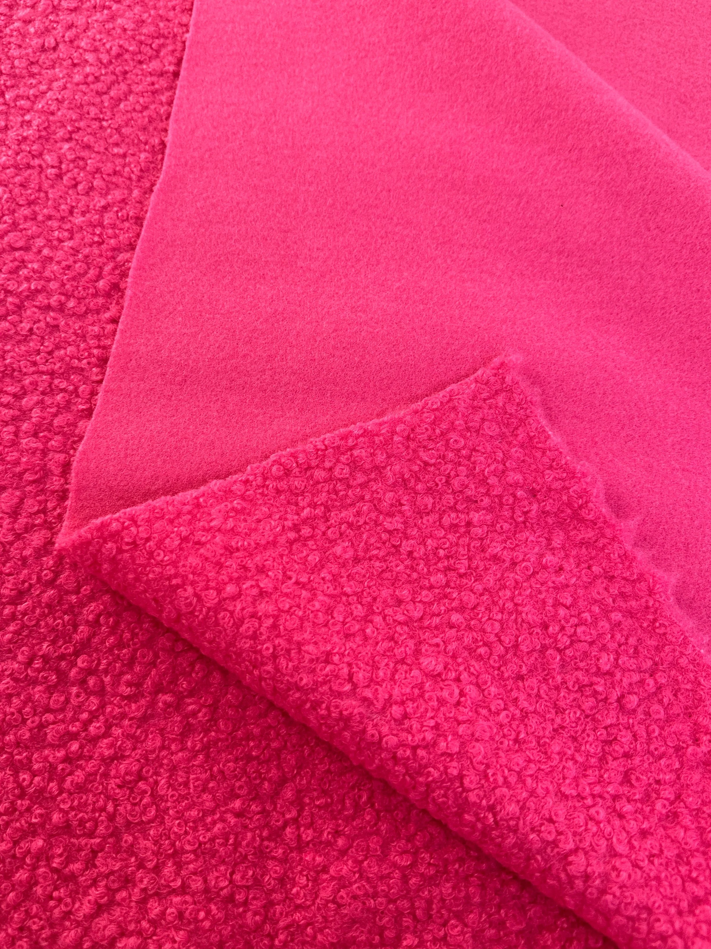 Hot Pink Premium Lamb Faux Wool - Image 6