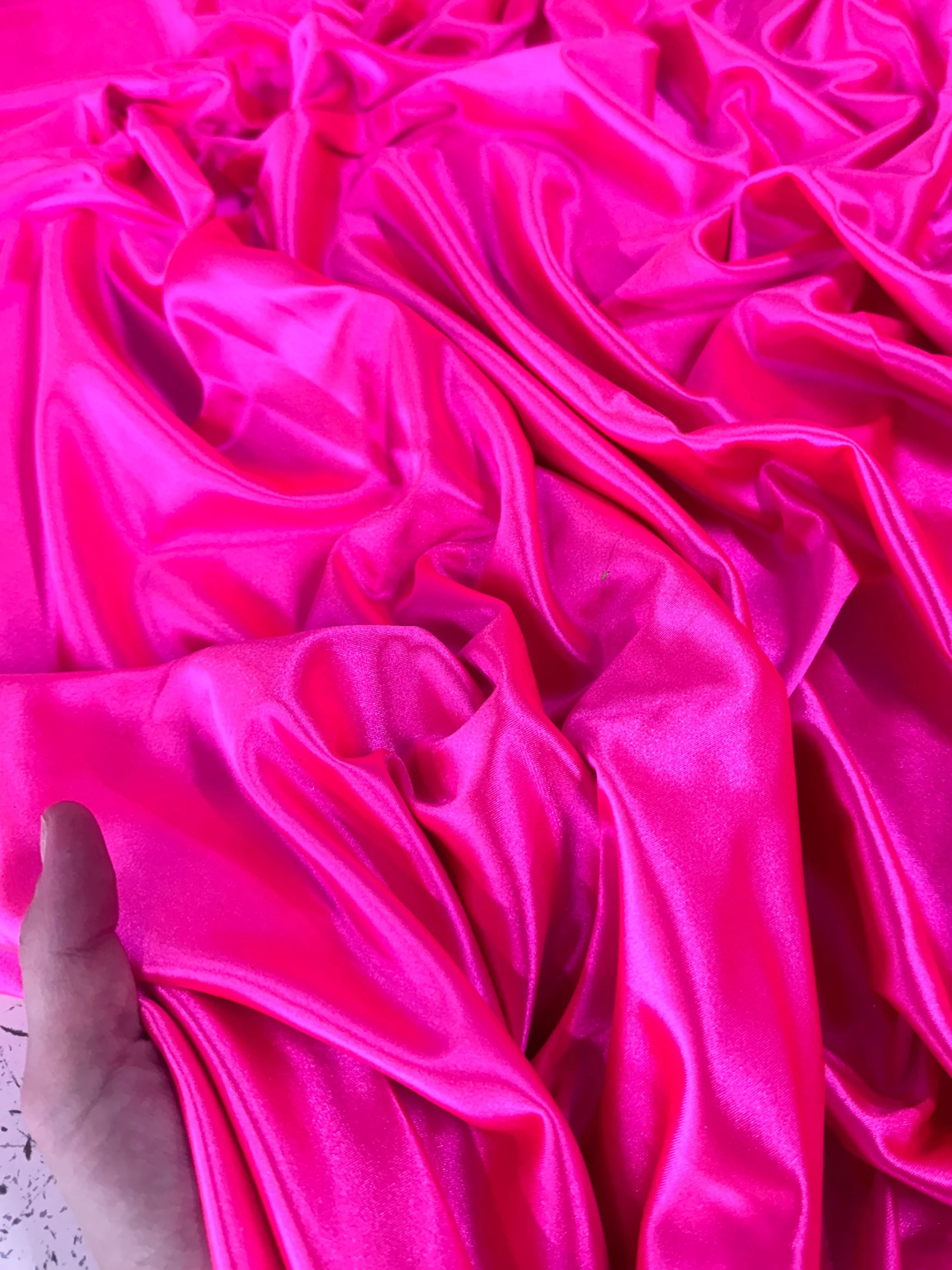 Hot Pink Shiny Nylon Spandex - Image 5
