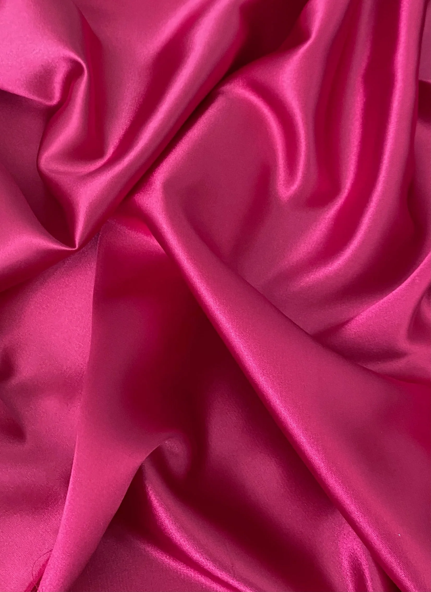 Hot Pink Silky Stretch Satin - Image 6
