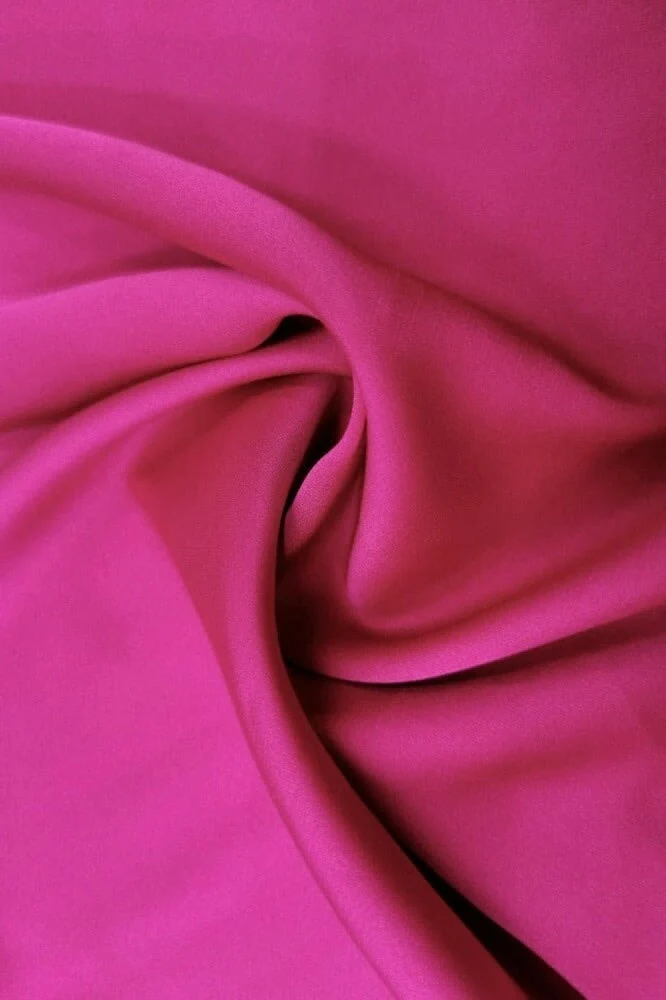 Hot Pink Silky Stretch Satin - Image 7