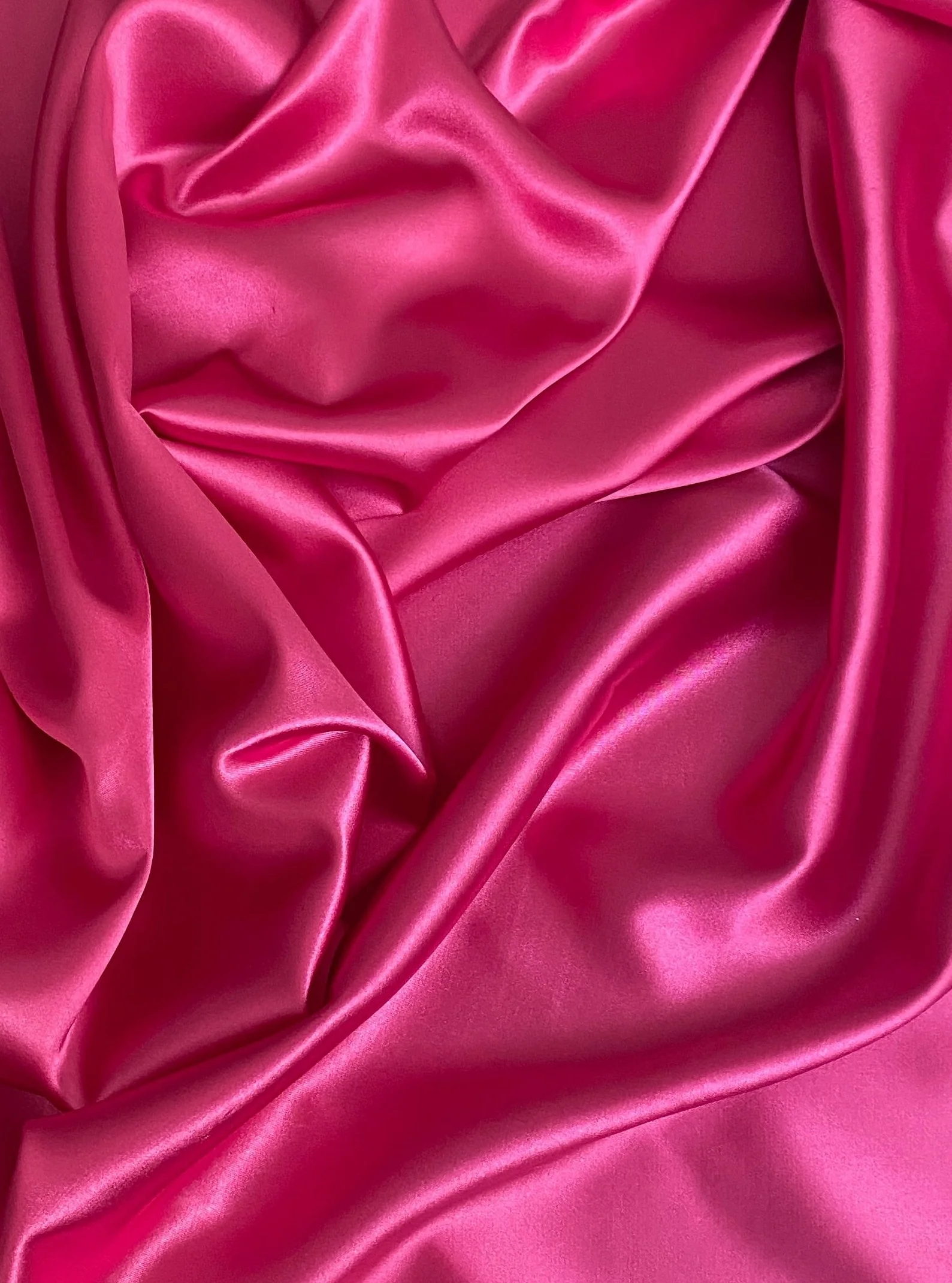 Hot Pink Silky Stretch Satin - Image 8