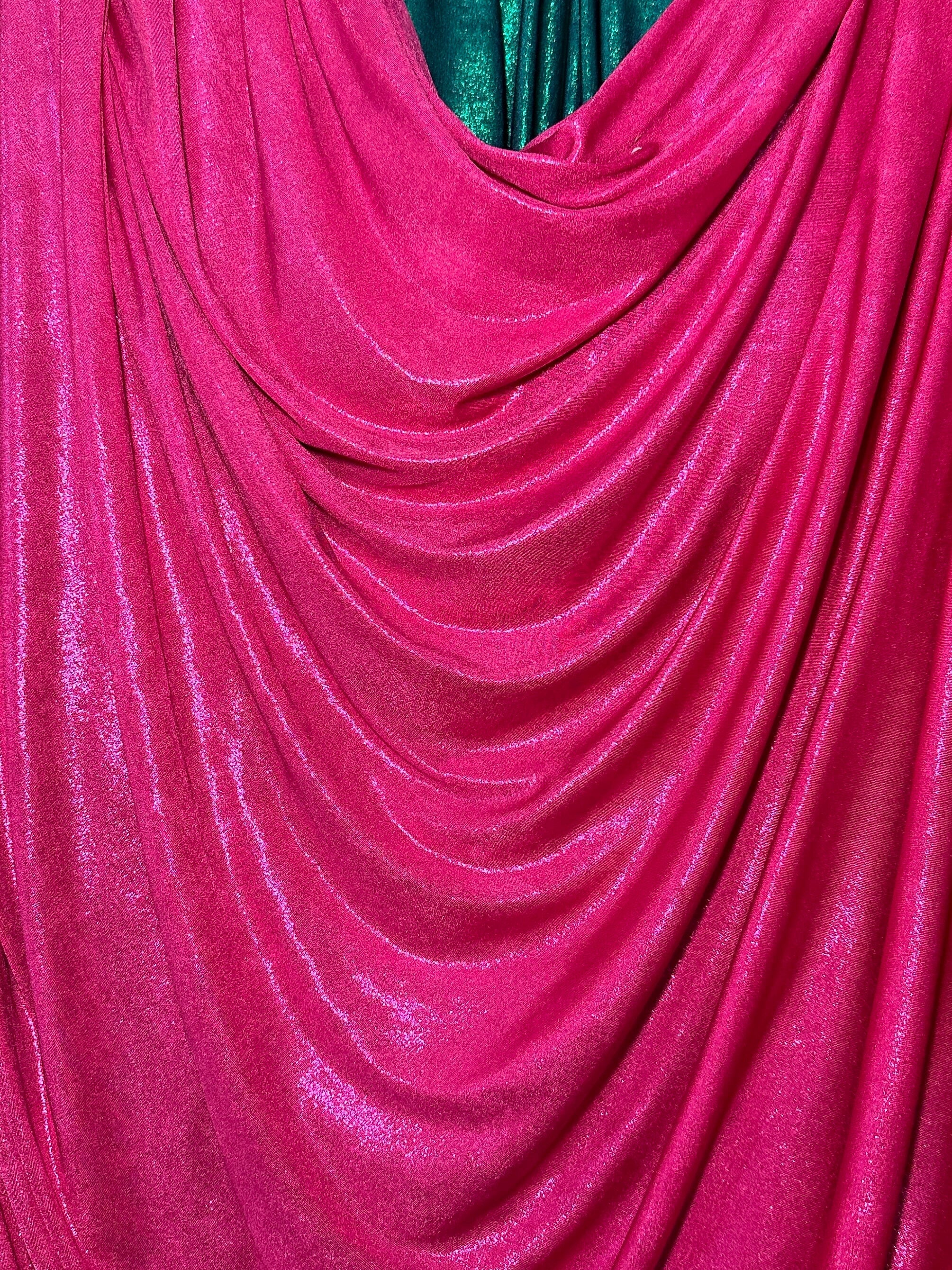 Hot Pink Slinky Foiled Jersey - Image 2