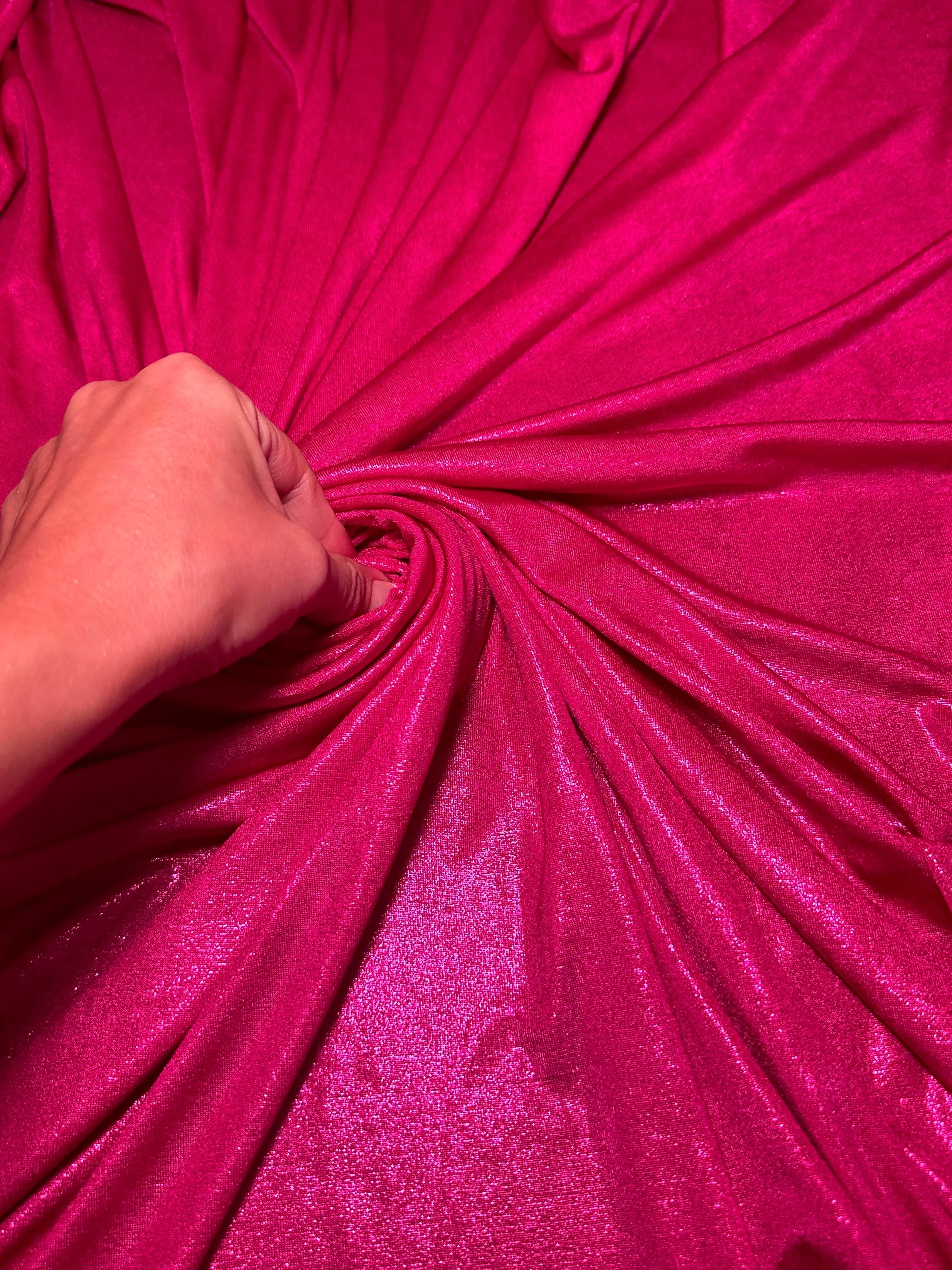 Hot Pink Slinky Foiled Jersey - Image 5