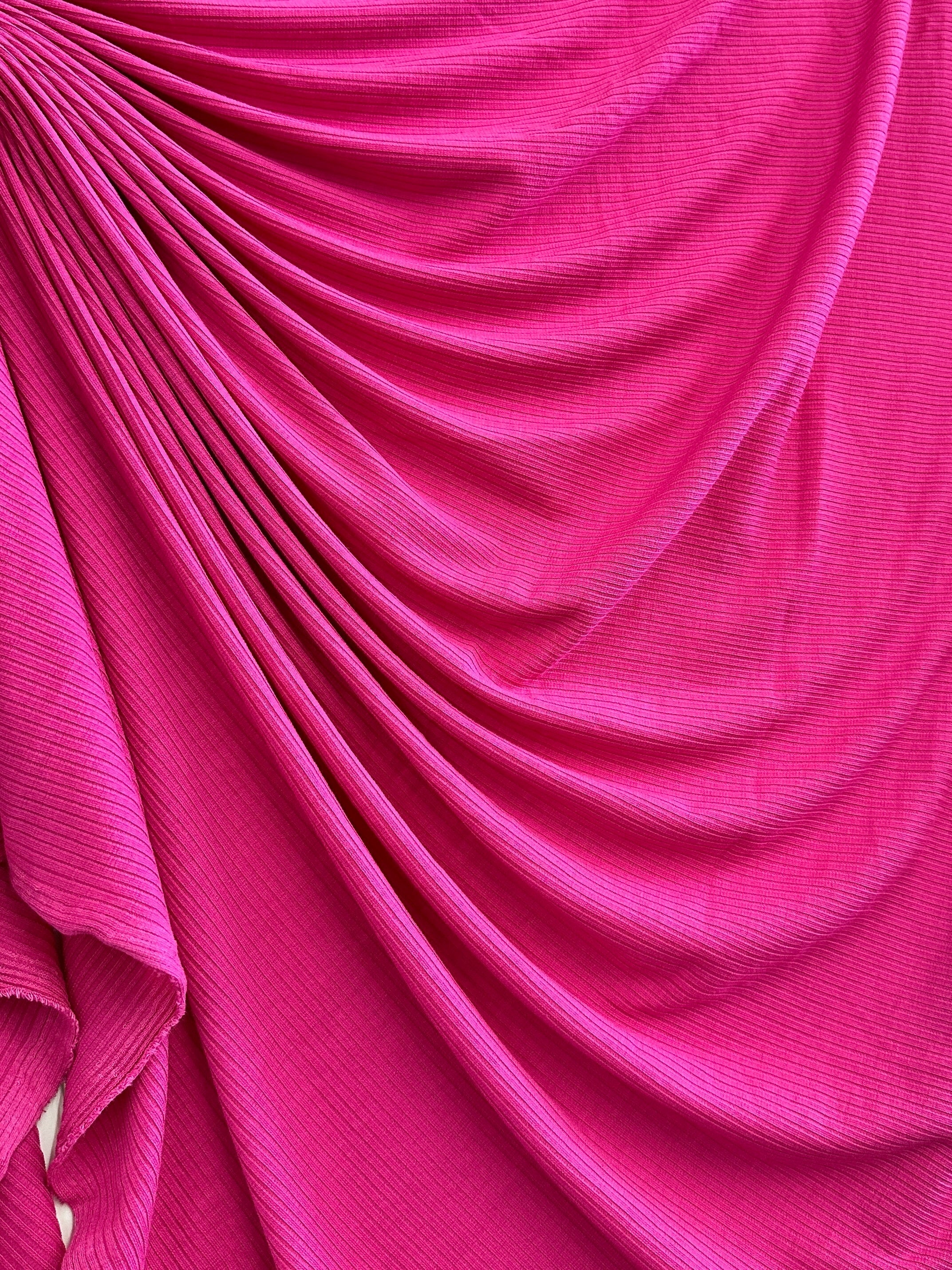 Hot Pink Solid Rib Knit - Image 7