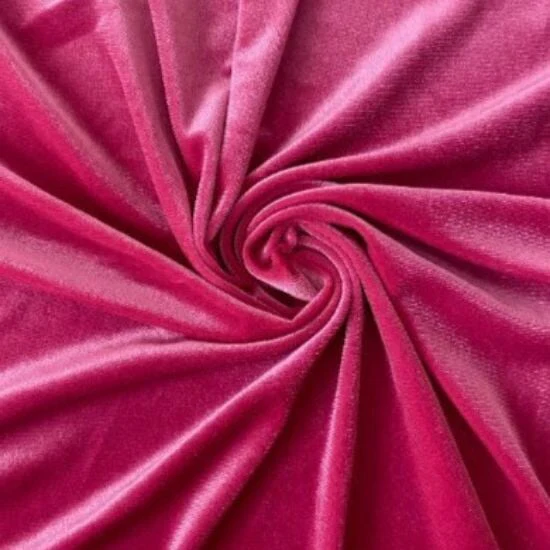 Hot Pink Stretch Velvet