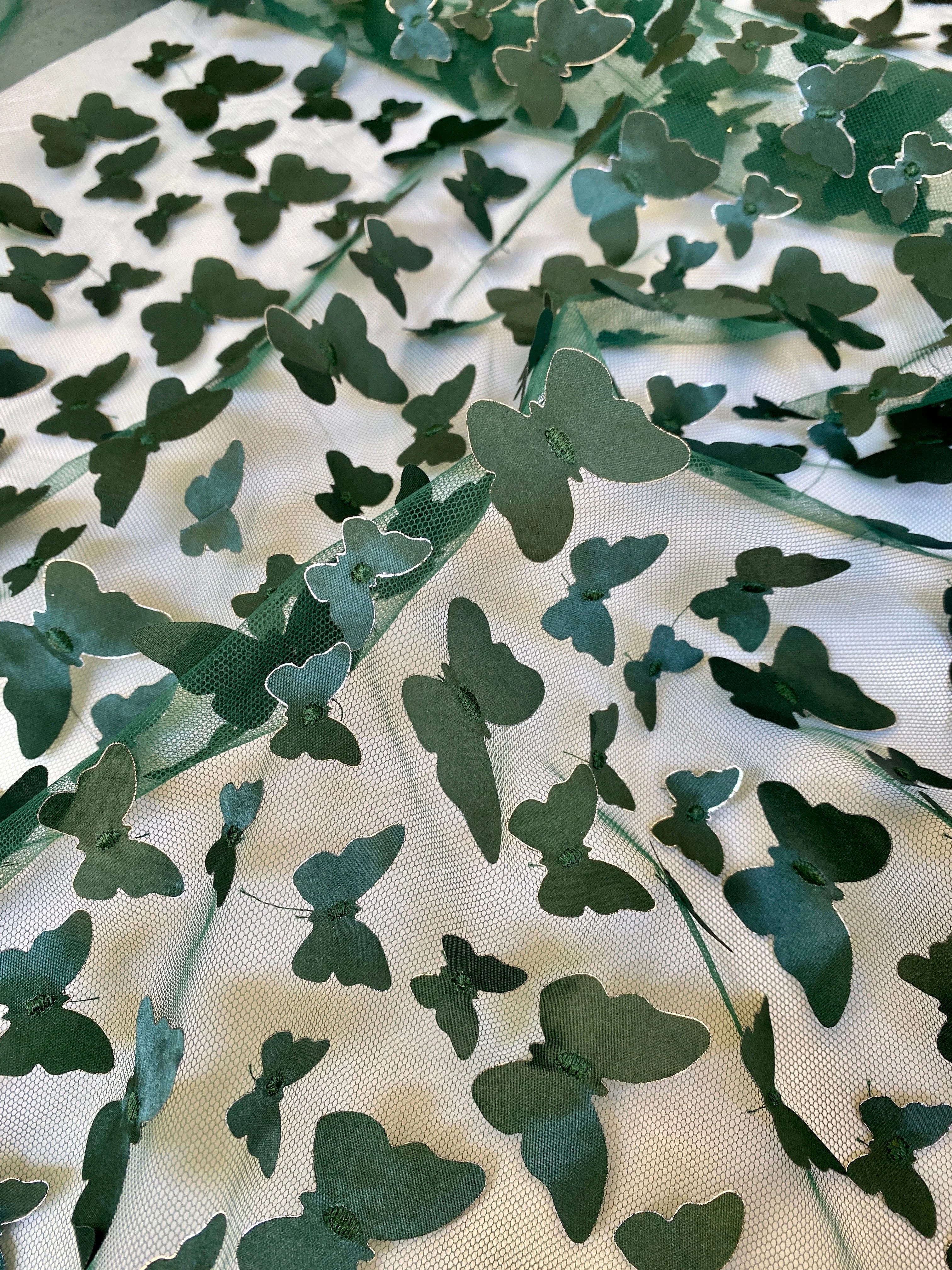 Hunter Green 3D Butterfly Lace - Image 6