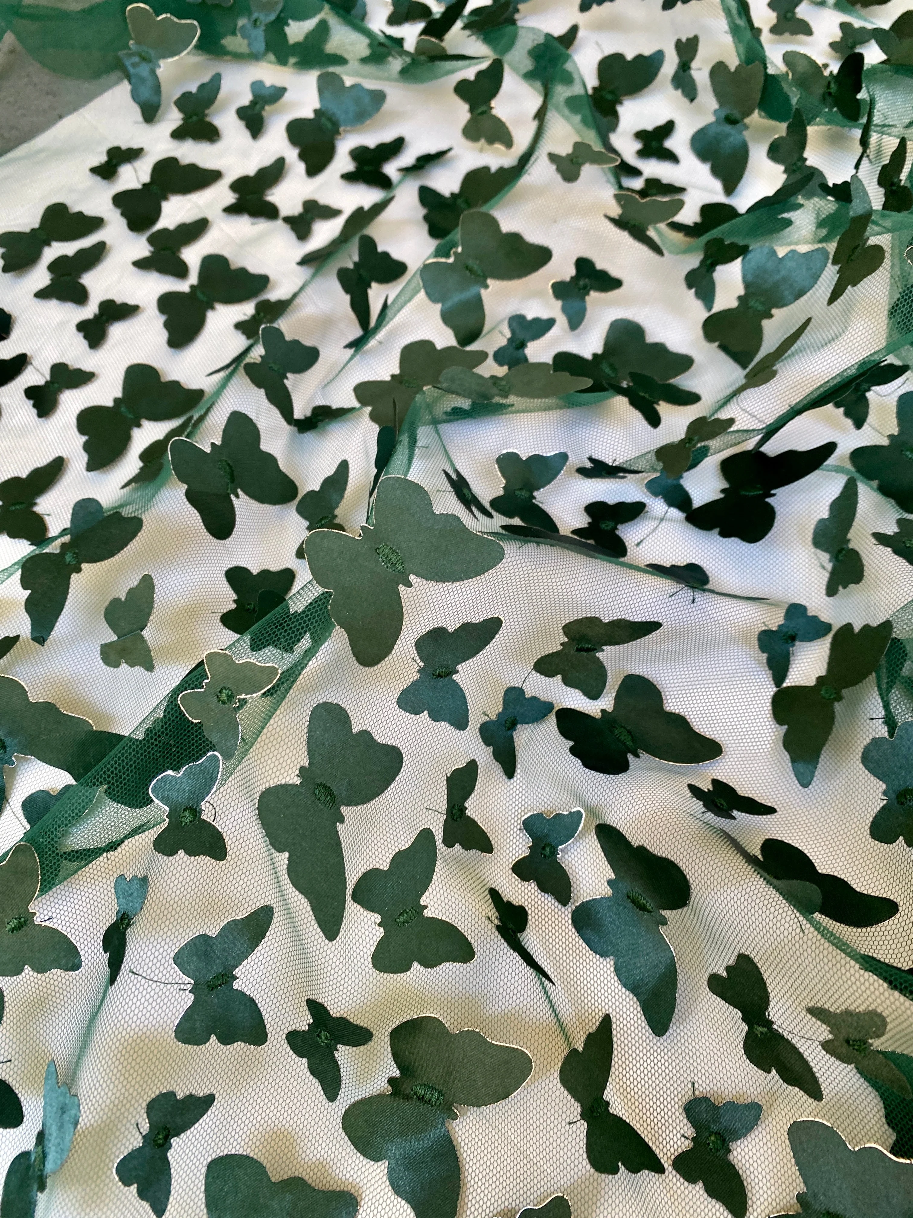 Hunter Green 3D Butterfly Lace - Image 7
