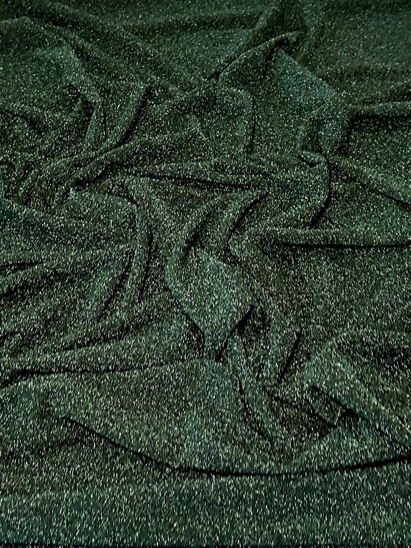 Hunter Green Glitter Lurex Jersey