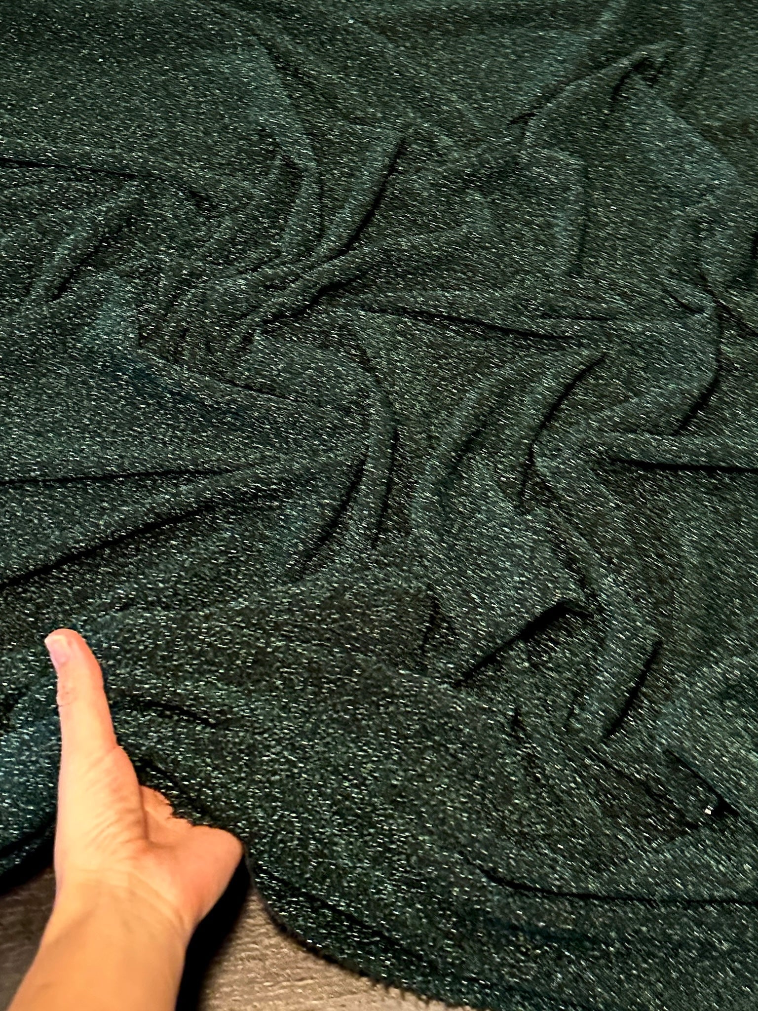 Hunter Green Glitter Lurex Jersey - Image 2
