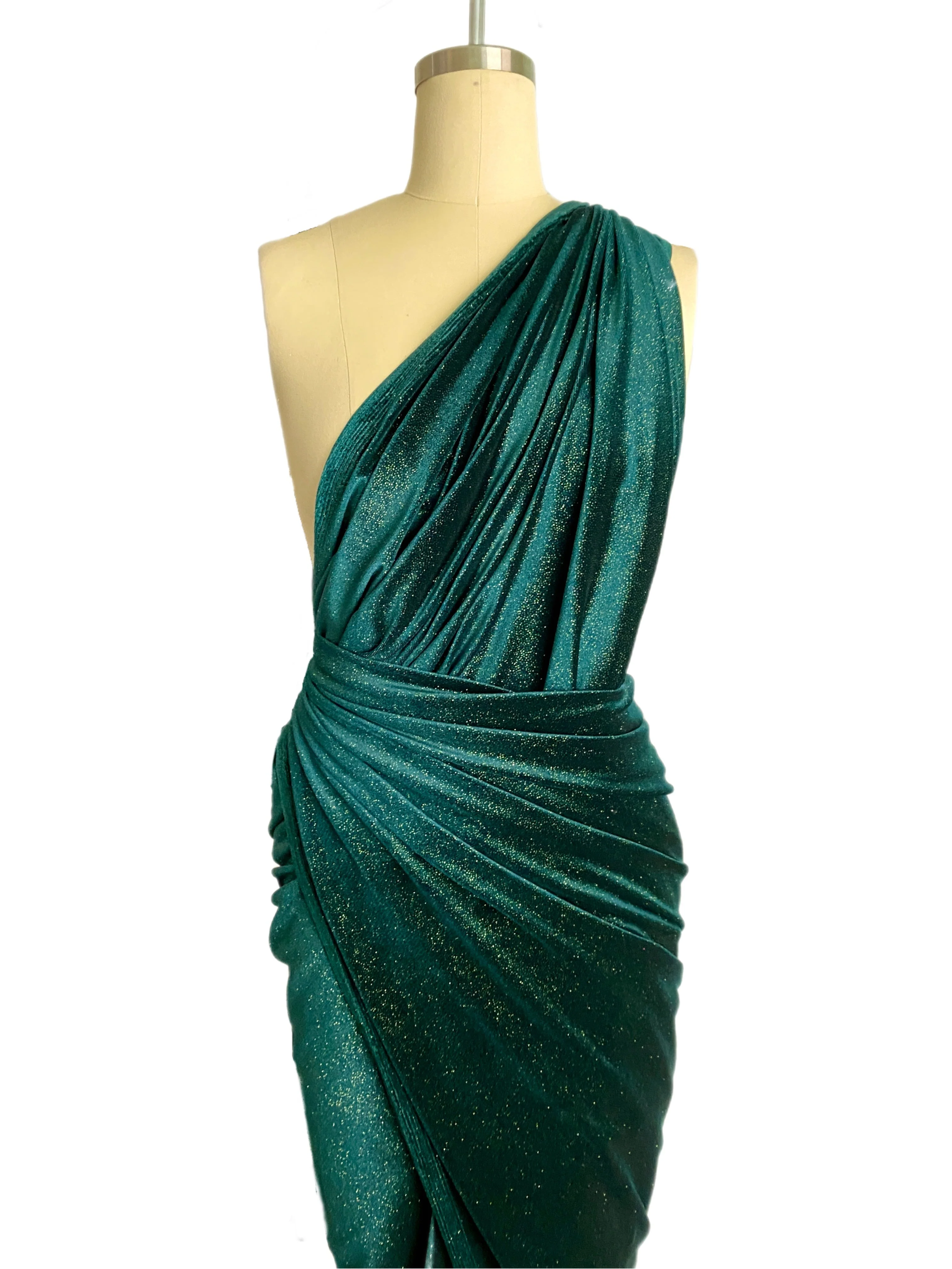 Hunter Green Shimmery Stretch Velvet - Image 7
