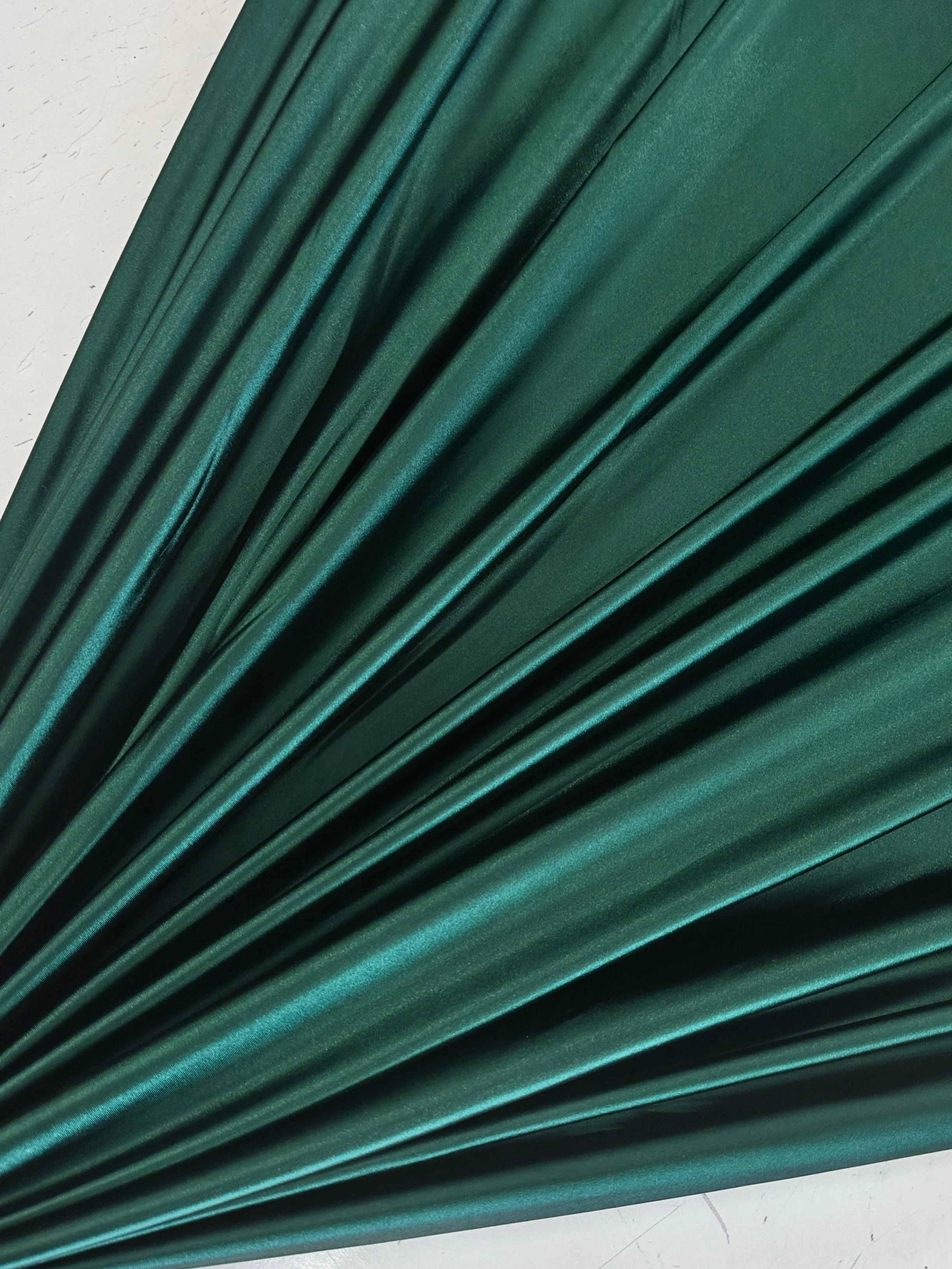 Hunter Green Shiny Nylon Spandex