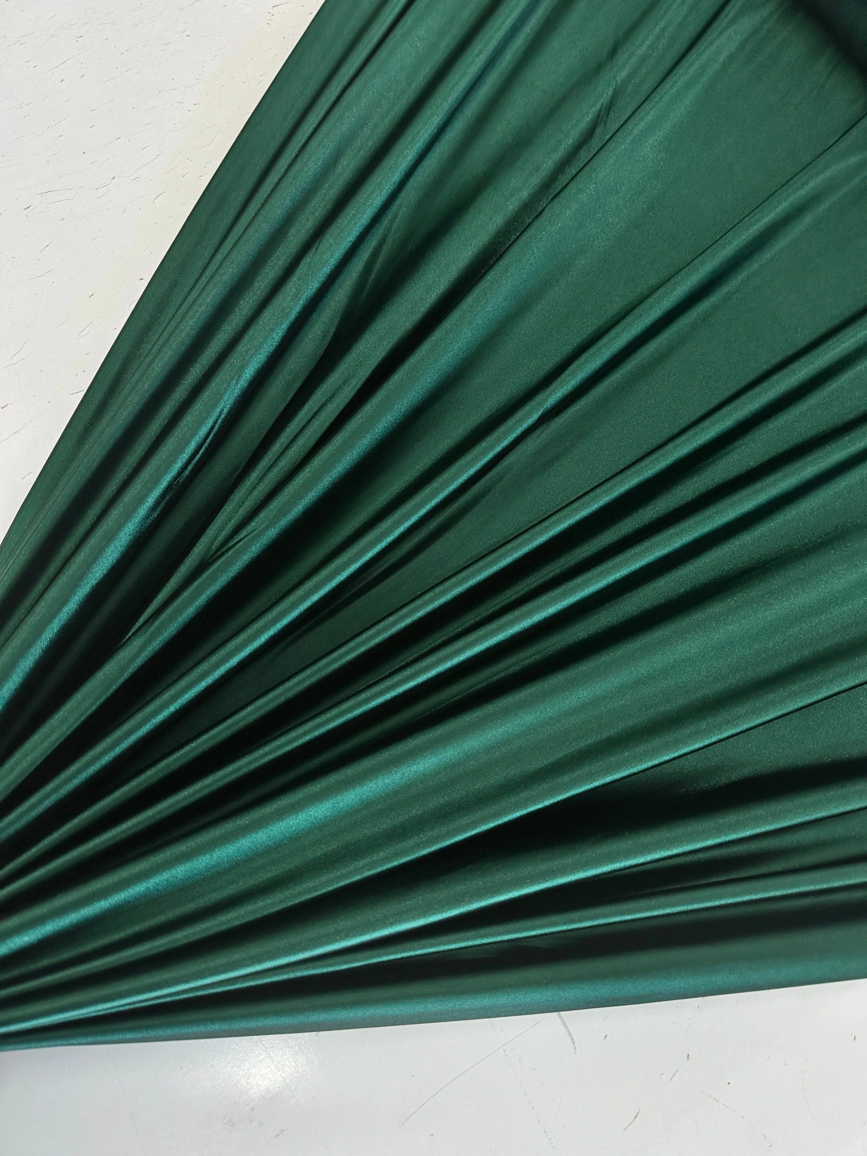 Hunter Green Shiny Nylon Spandex - Image 4