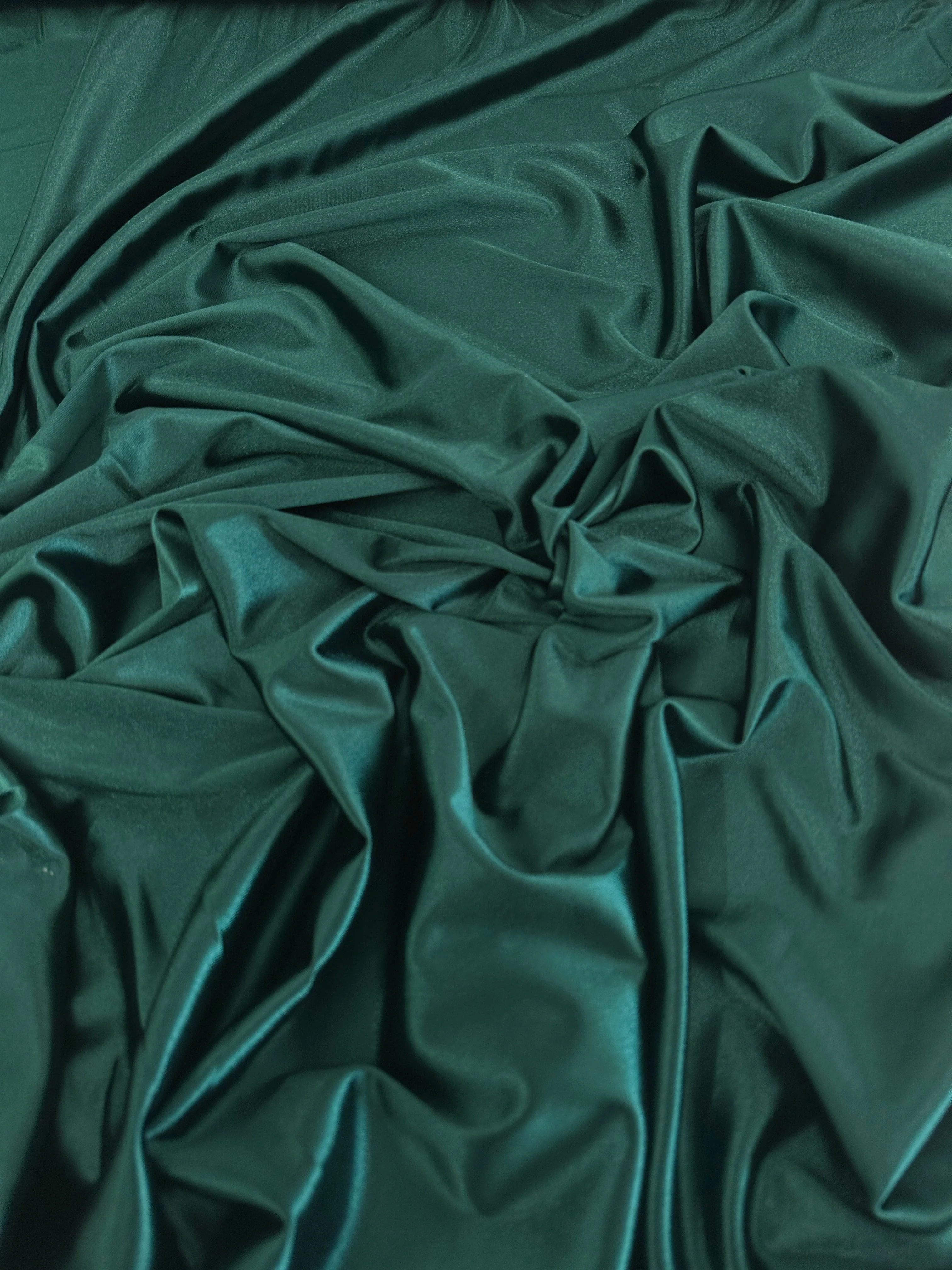 Hunter Green Shiny Nylon Spandex - Image 5