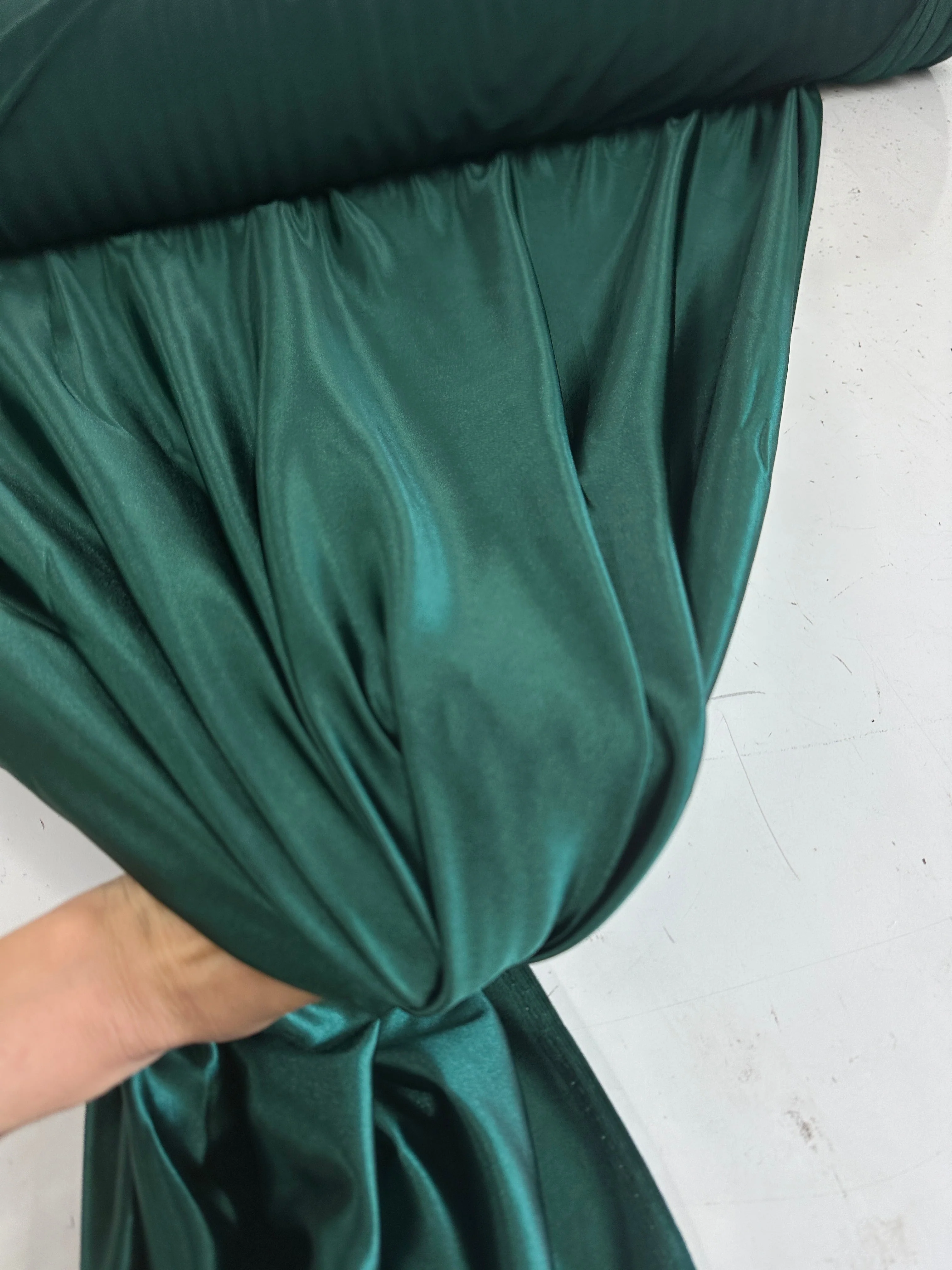Hunter Green Shiny Nylon Spandex - Image 7