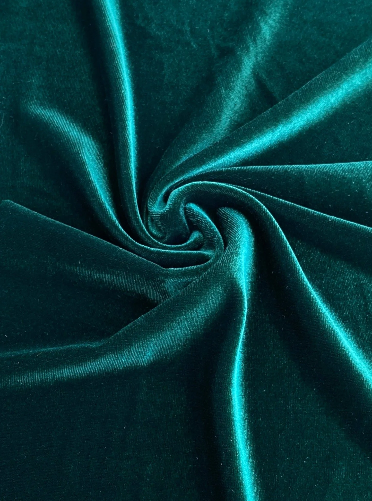 Hunter Green Stretch Velvet