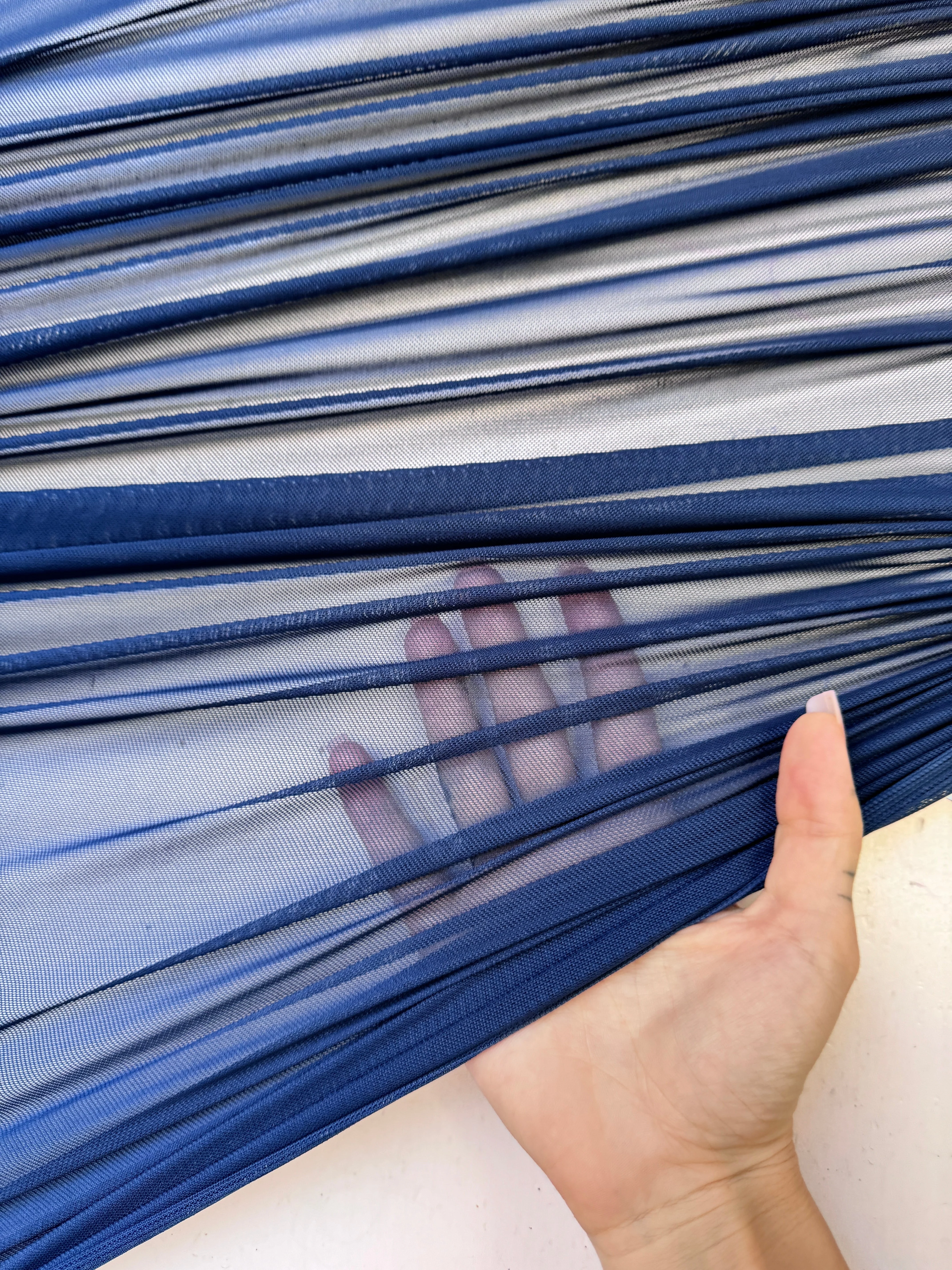 Indigo Blue 4 Way Stretch Power Mesh - Image 2