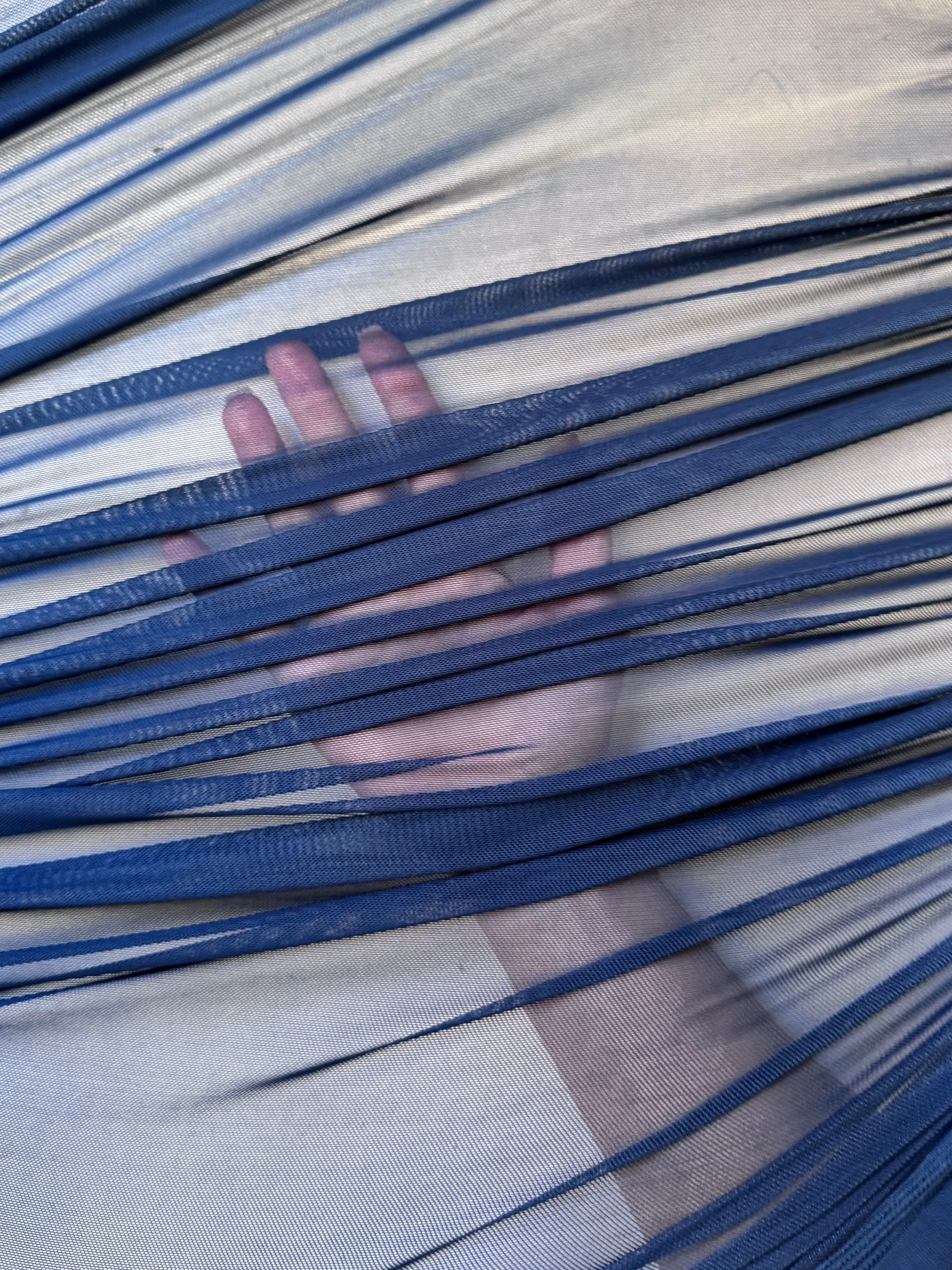 Indigo Blue 4 Way Stretch Power Mesh - Image 4