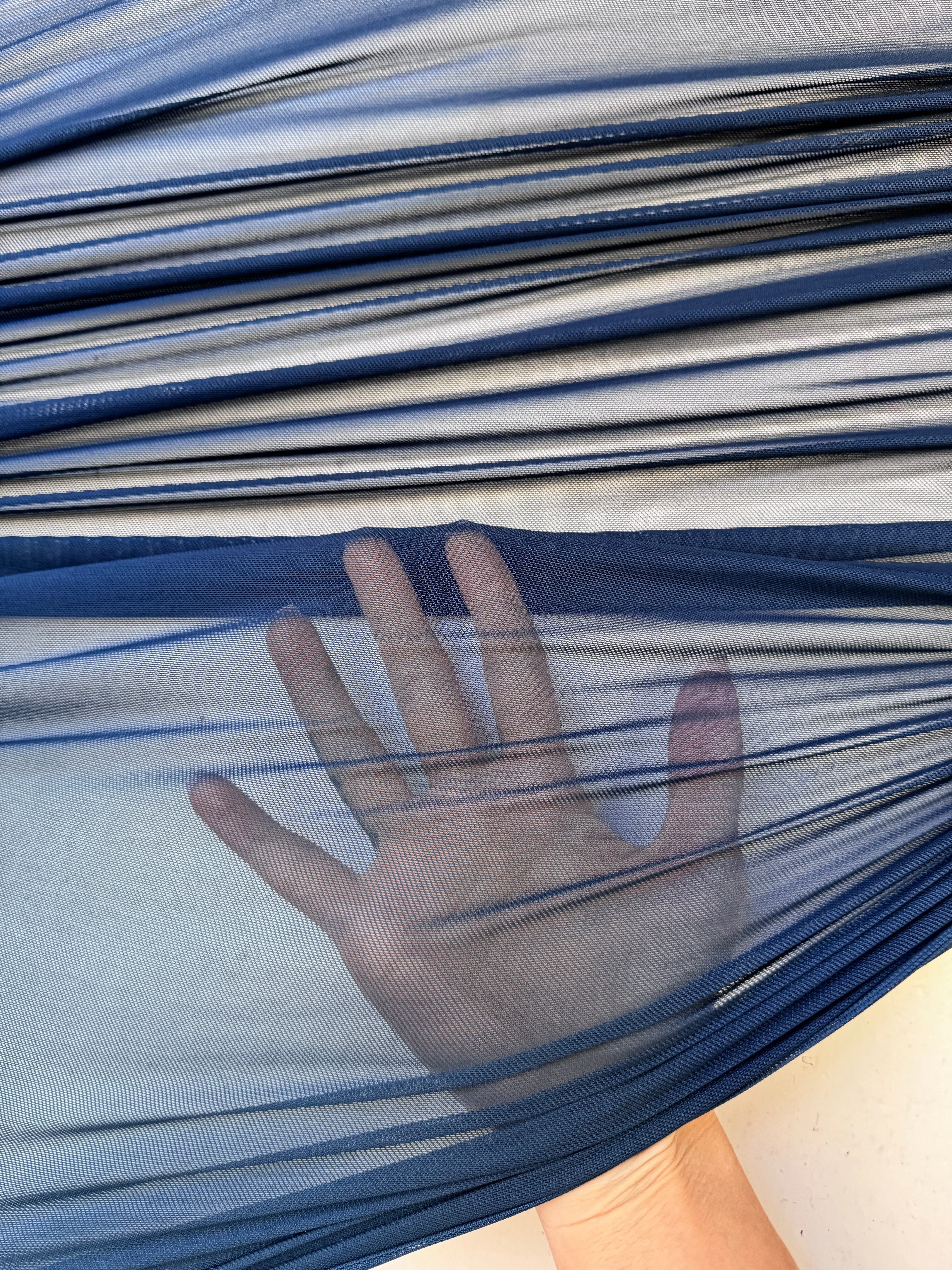 Indigo Blue 4 Way Stretch Power Mesh - Image 5