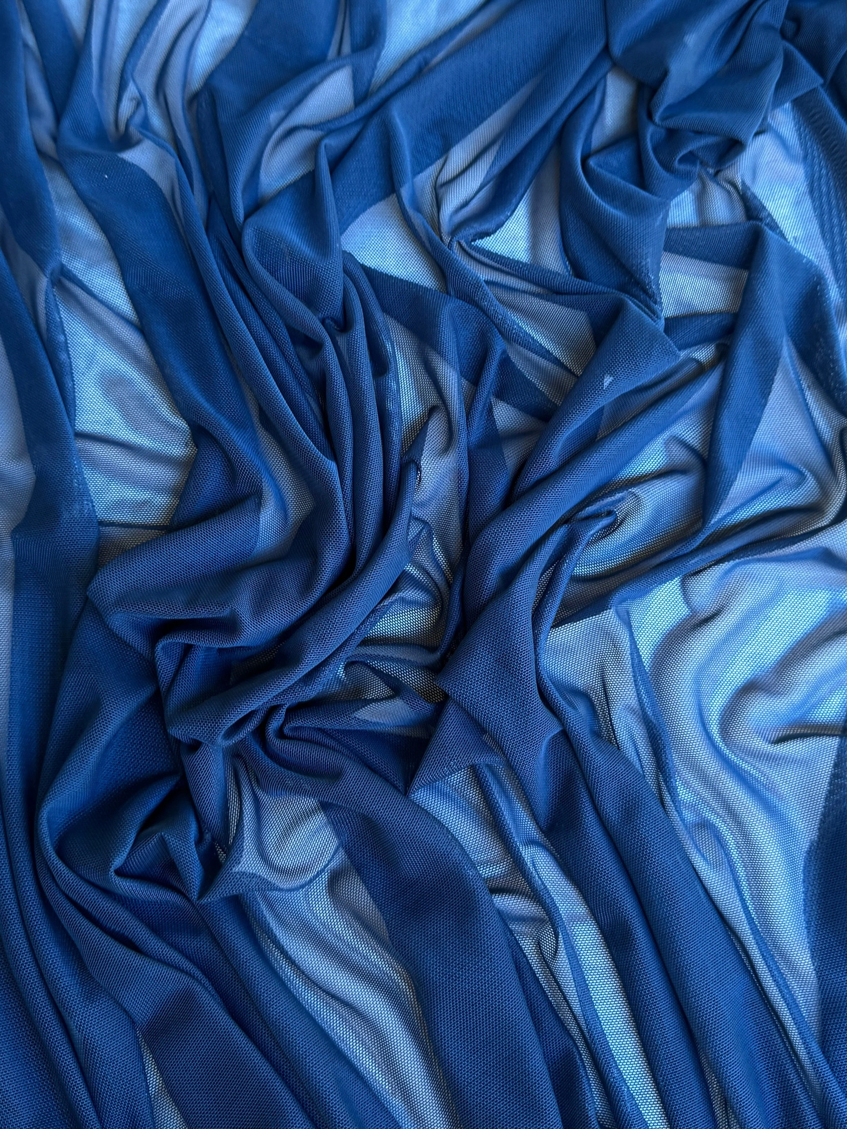 Indigo Blue 4 Way Stretch Power Mesh - Image 6