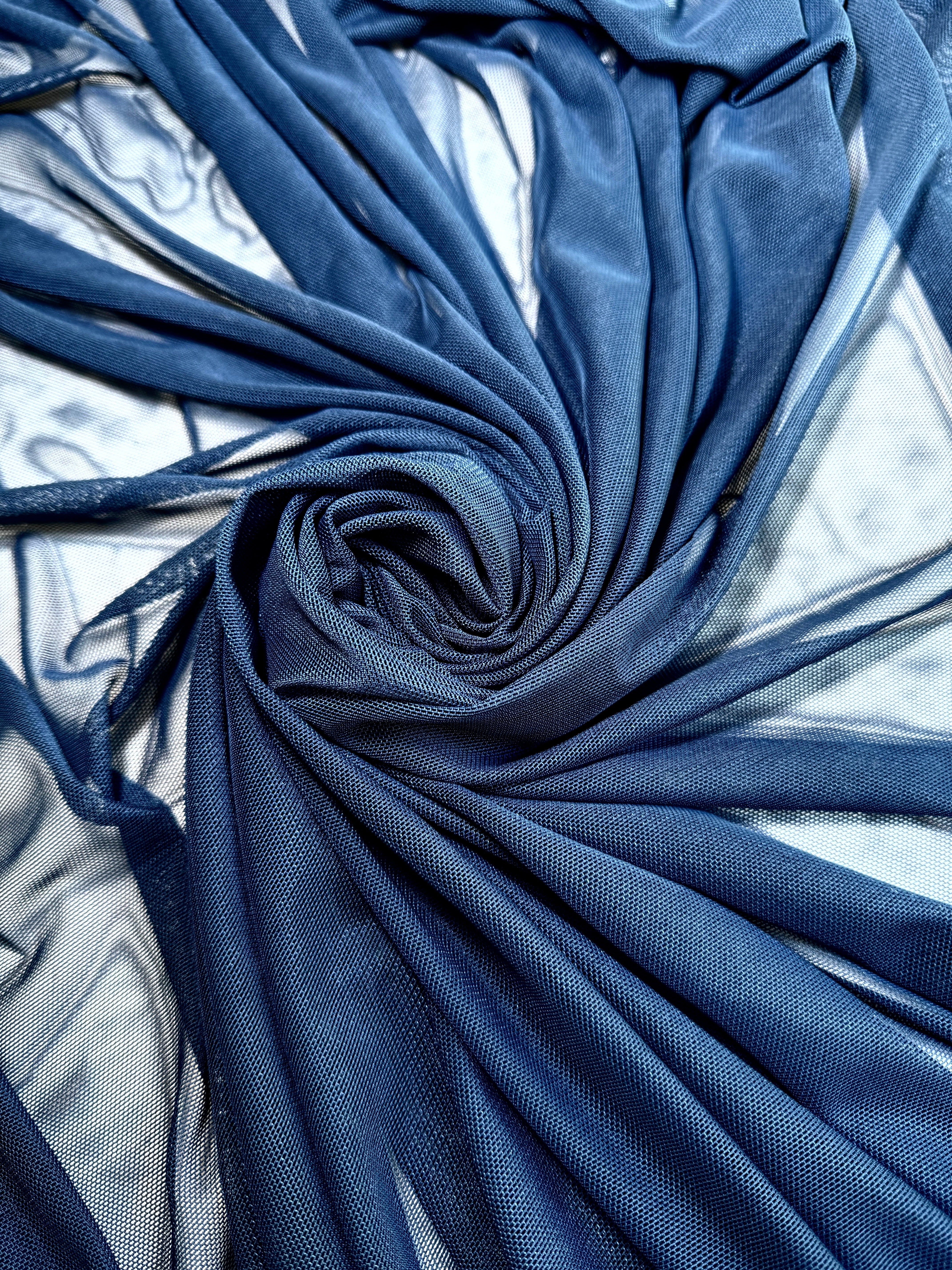 Indigo Blue 4 Way Stretch Power Mesh - Image 8