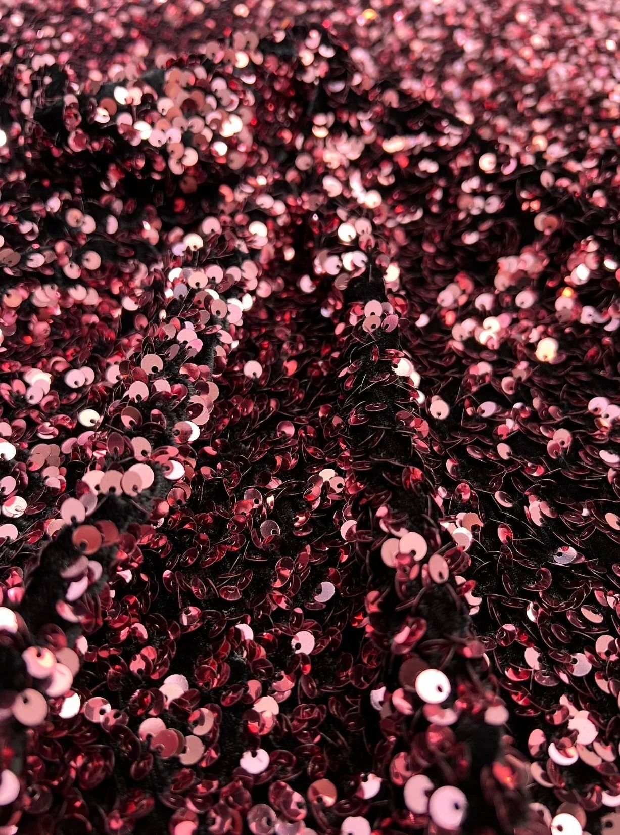 Iridescent Burgundy Sequin on Velvet - Image 10