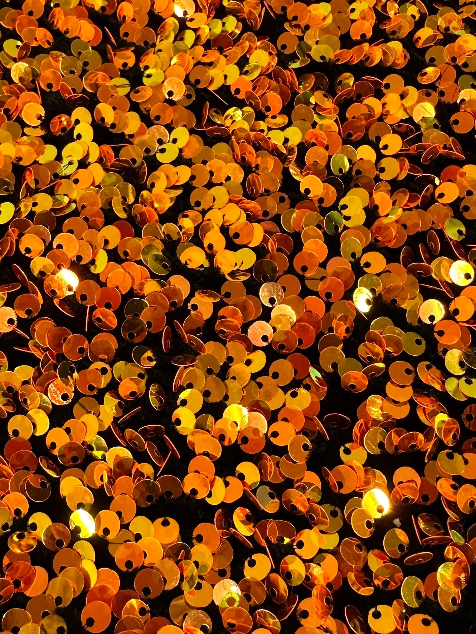 Iridescent Orange Sequin on Velvet - Image 3